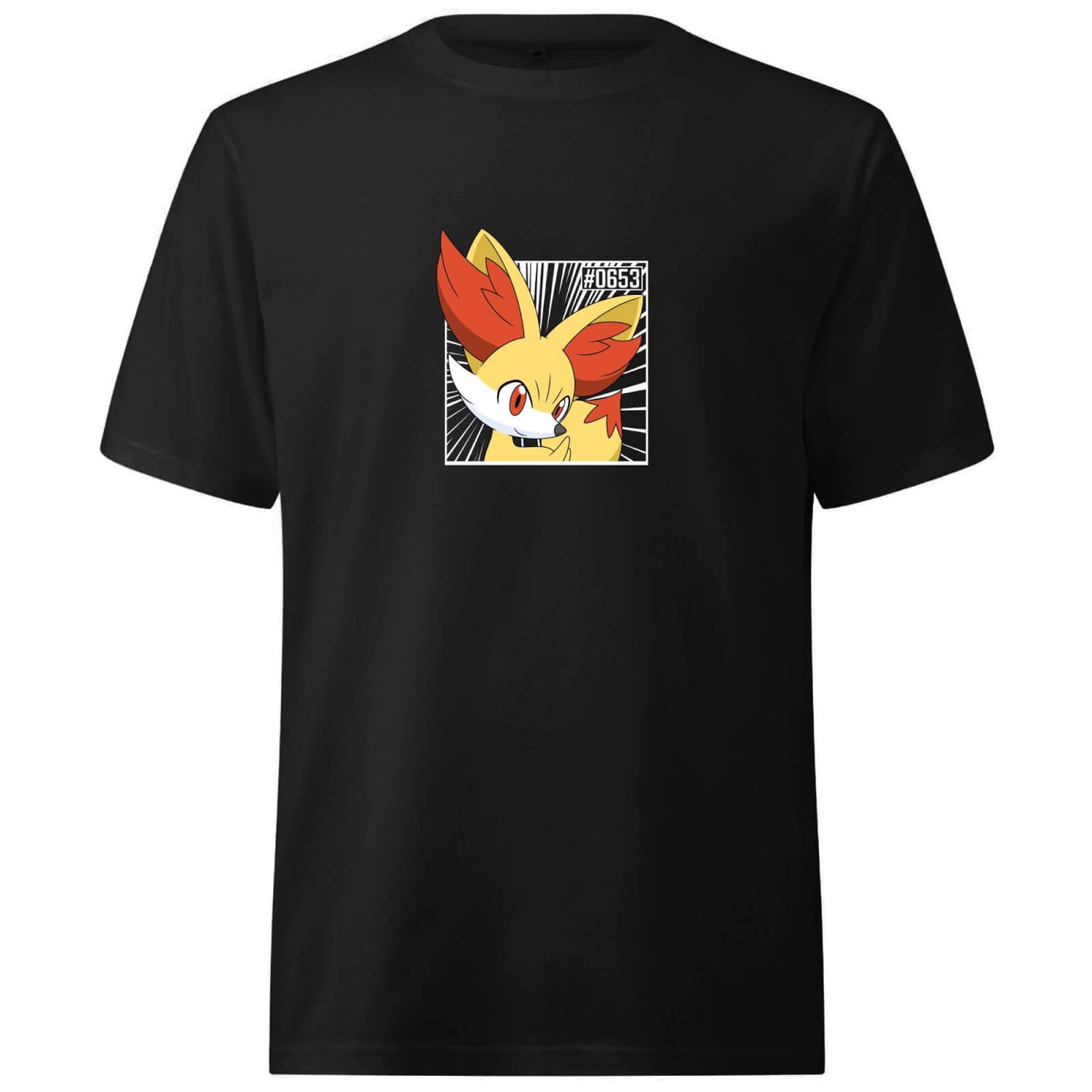 Pokemon Fennekin Oversized Heavyweight T-Shirt - Black