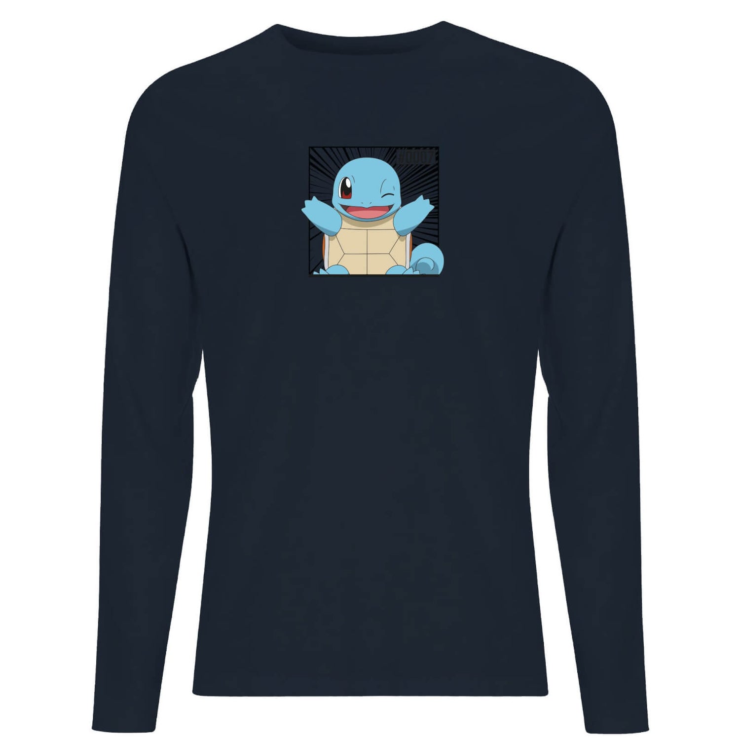 Pokémon Pokédex Squirtle #0007 Camiseta Manga Larga Hombre - Azul Marino