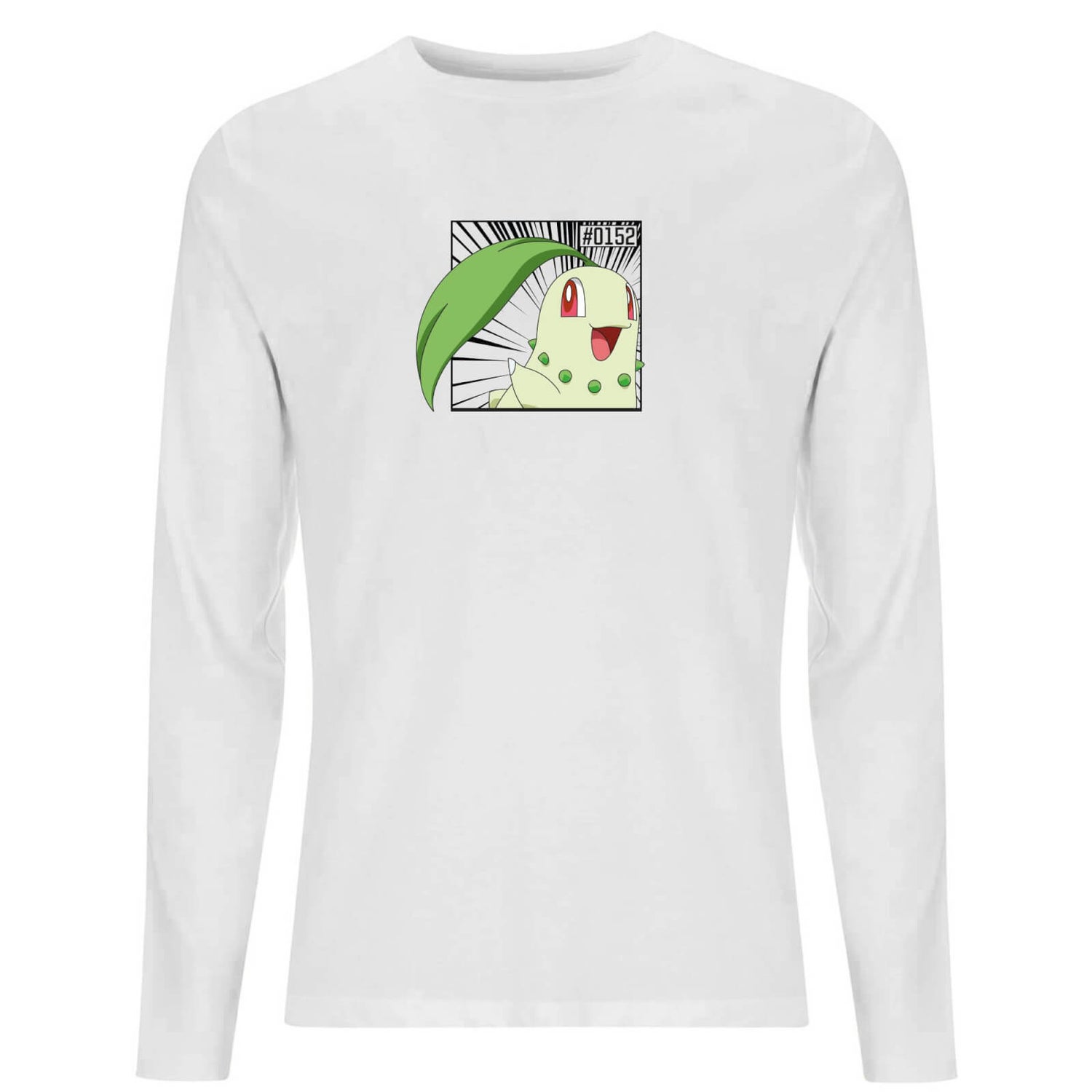 Pokemon Chikorita Men's Long Sleeve T-Shirt - White