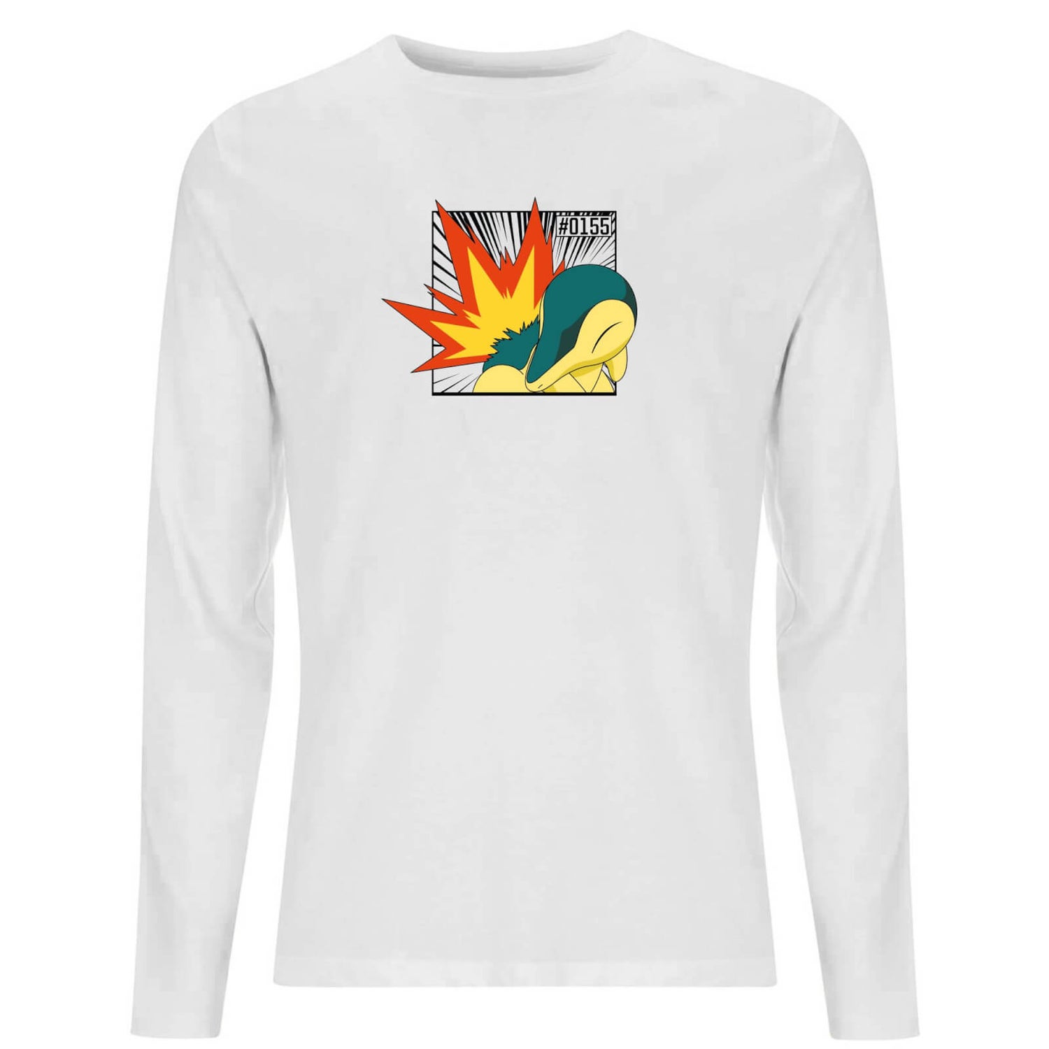Pokemon Cyndaquil Men's Long Sleeve T-Shirt - White