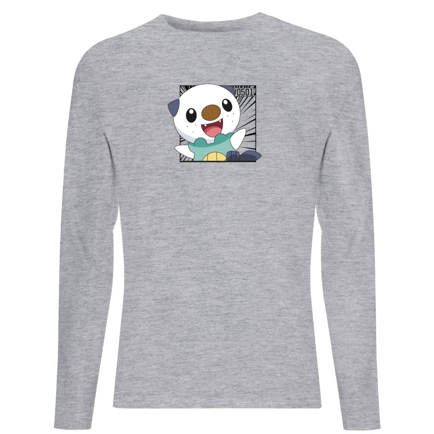 Pokemon Oshawott Men's Long Sleeve T-Shirt - Grey