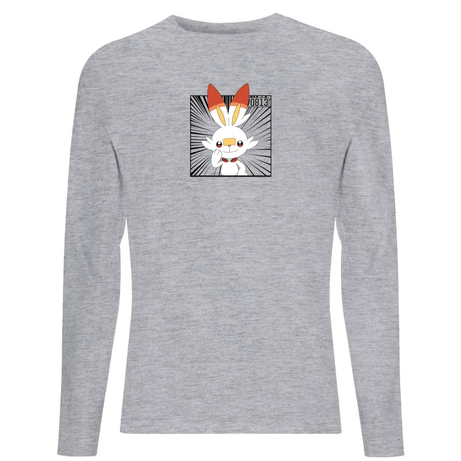 Pokemon Scorbunny Men's Long Sleeve T-Shirt - Grey