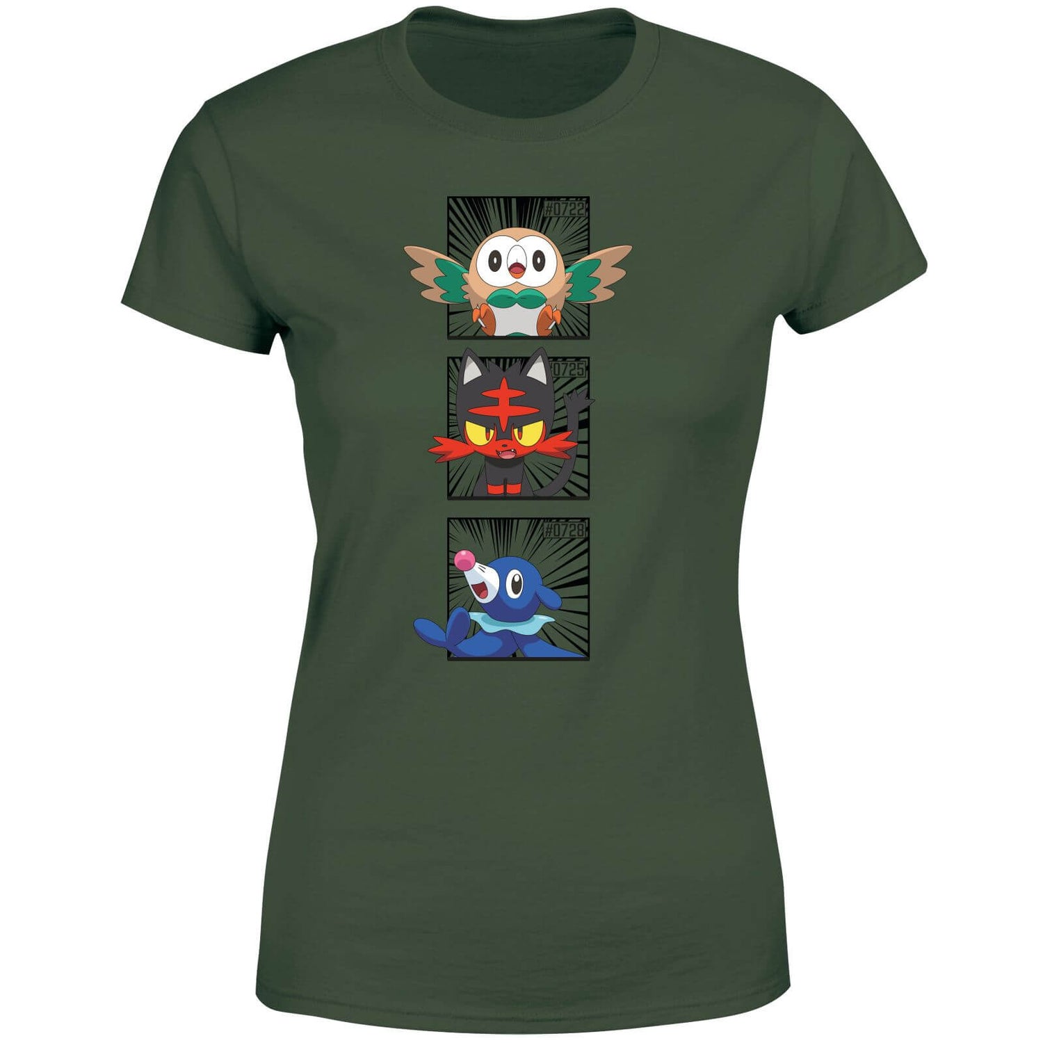 Pokemon Generation 7 Starters Women's T-Shirt - Green