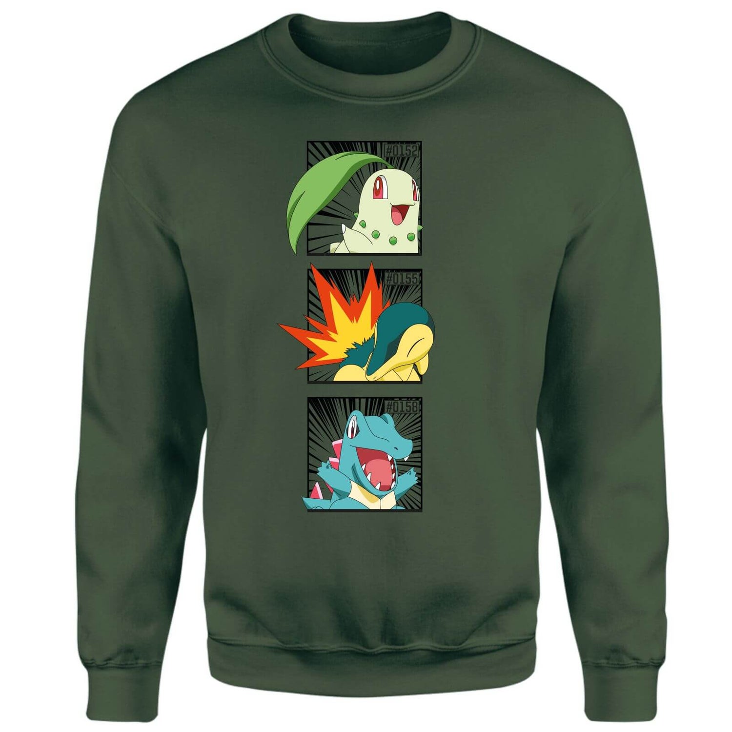 Pokemon Generation 2 Starters Sweatshirt - Green