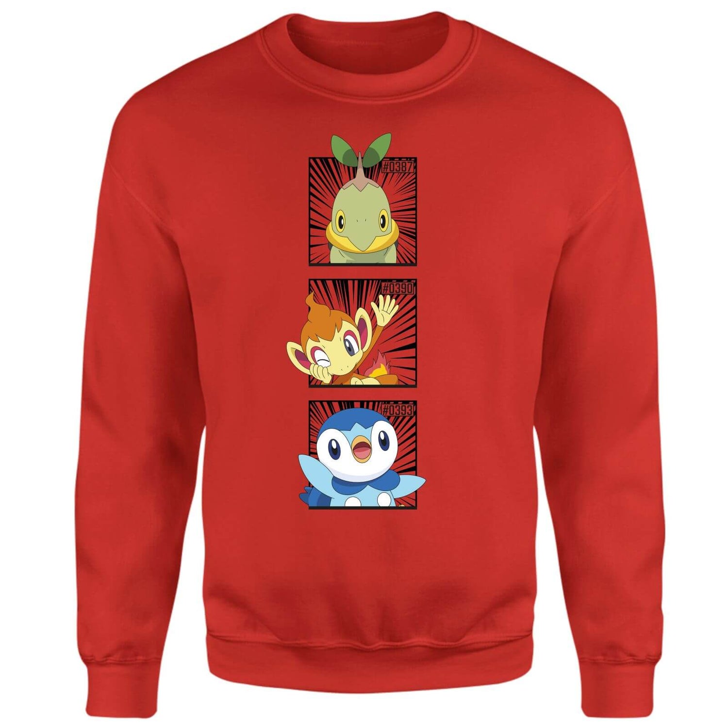 Pokemon Generation 4 Starters Sweatshirt - Red