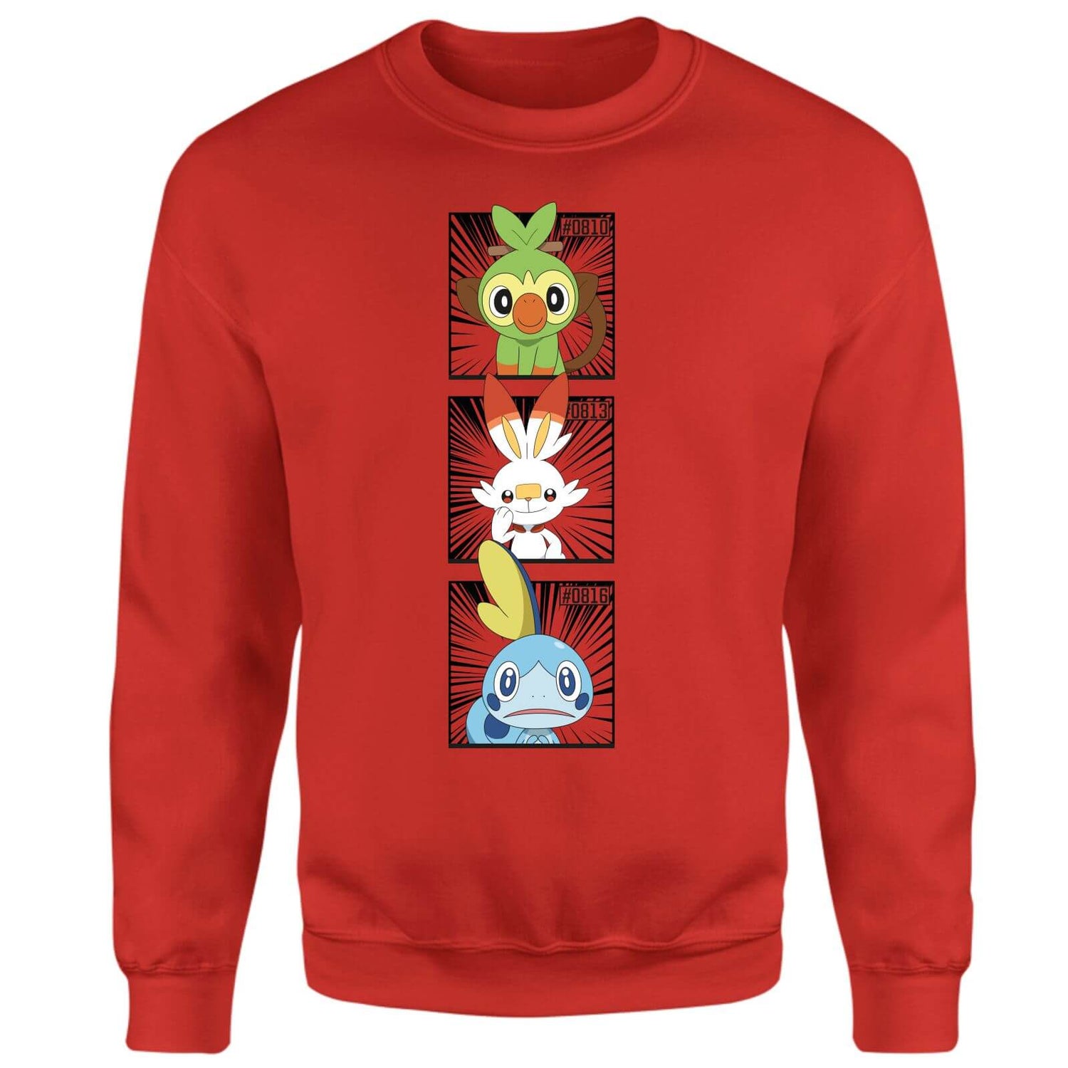 Pokemon Generation 8 Starters Sweatshirt - Red