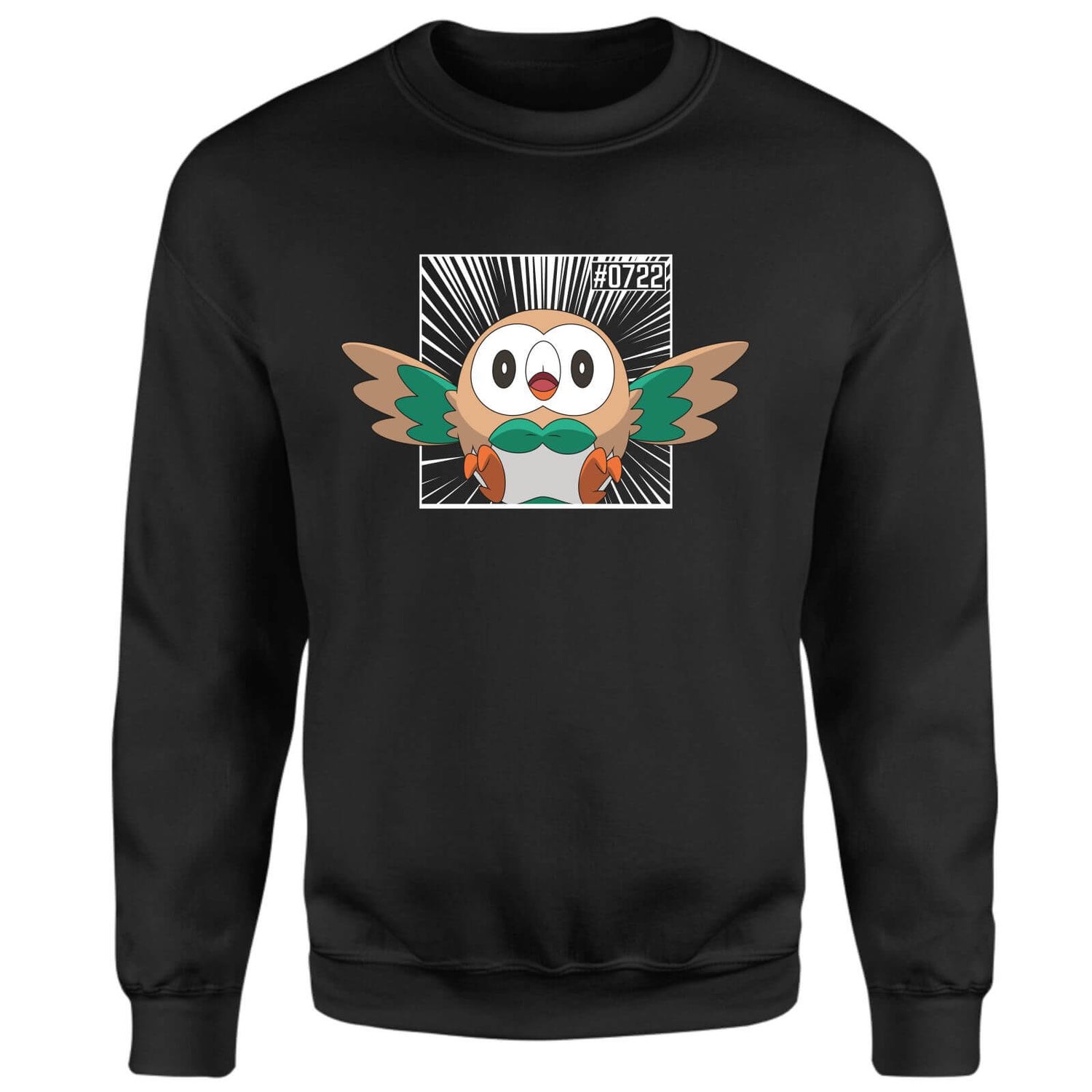 Pokemon Rowlet Sweatshirt - Black