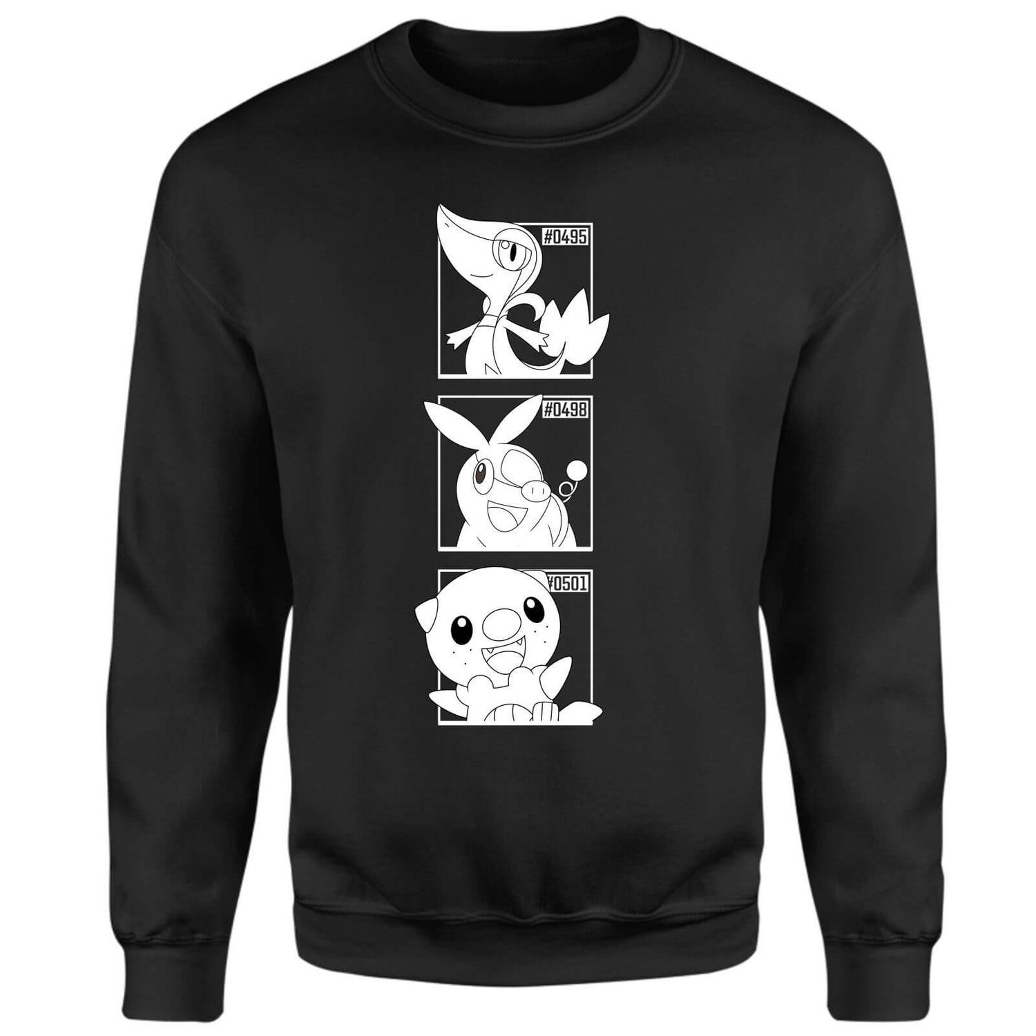 Pokemon Generation 5 Monochrome Starters Sweatshirt - Black