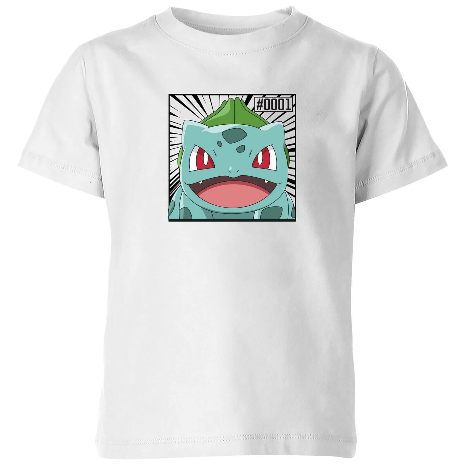 Pokémon Pokédex Bulbasaur #0001 Niño Camiseta - Blanco