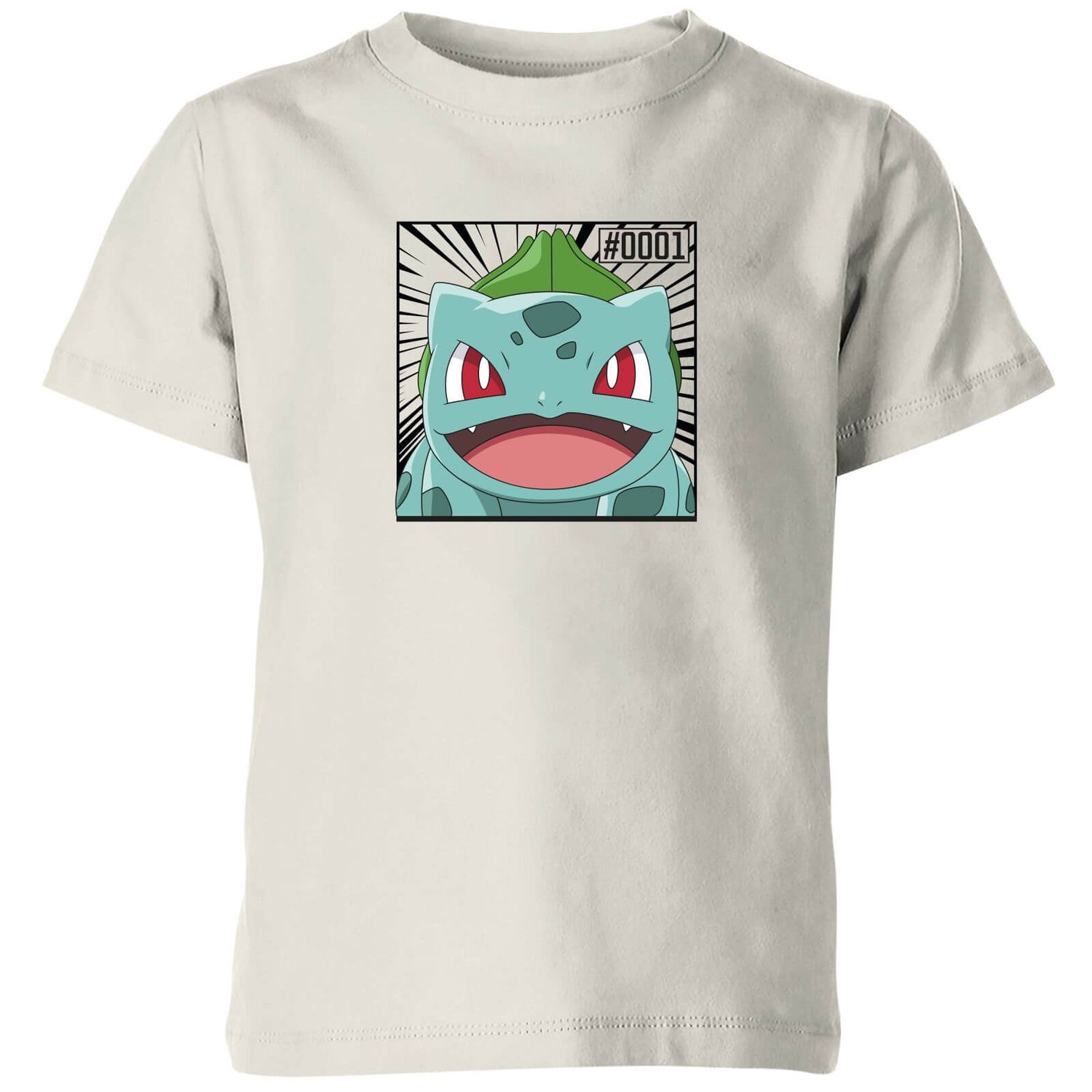 Pokémon Pokédex Bulbasaur #0001 Niño Camiseta - Crema