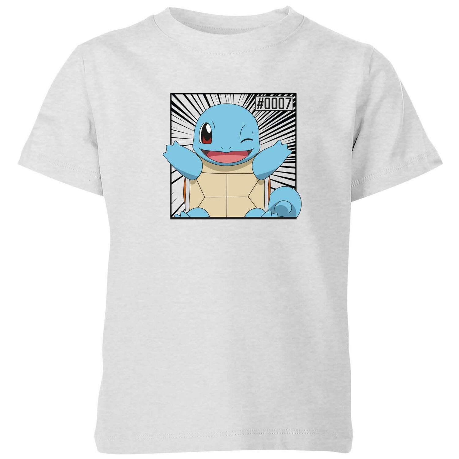 Pokémon Pokédex Squirtle #0007 Camiseta Niño - Gris