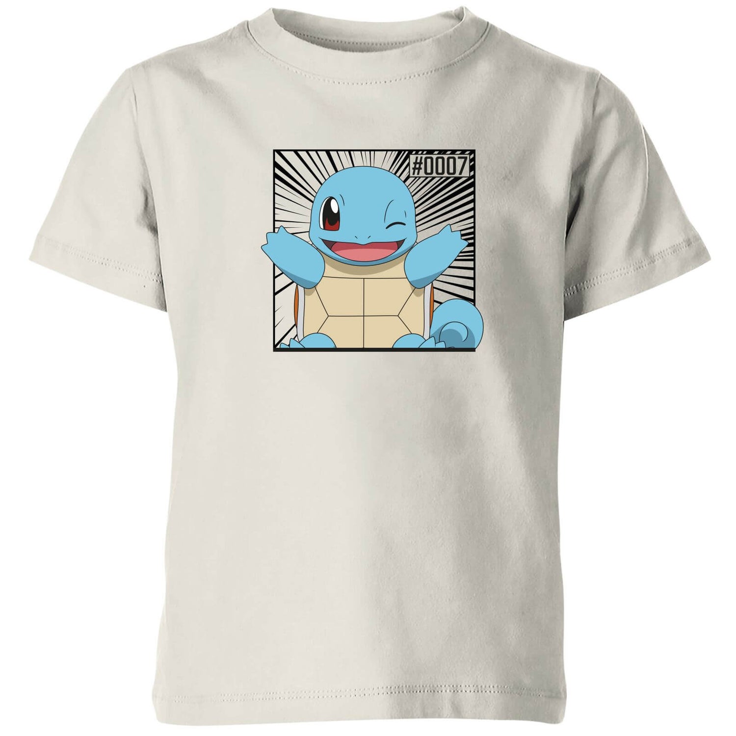Pokémon Pokédex Squirtle #0007 Camiseta Niño - Crema