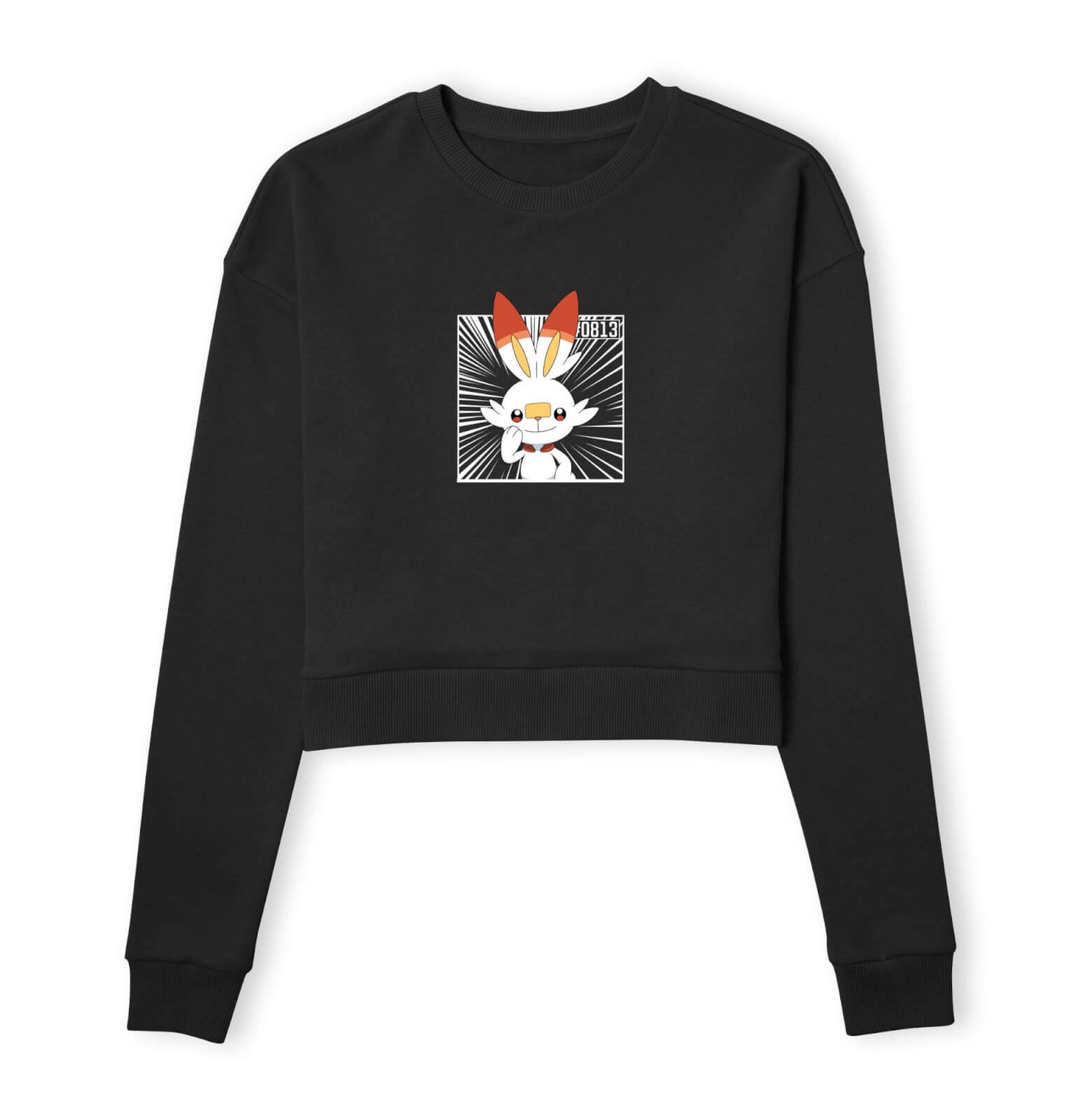 Pokemon Scorbunny Women's Cropped Sweatshirt - Black
