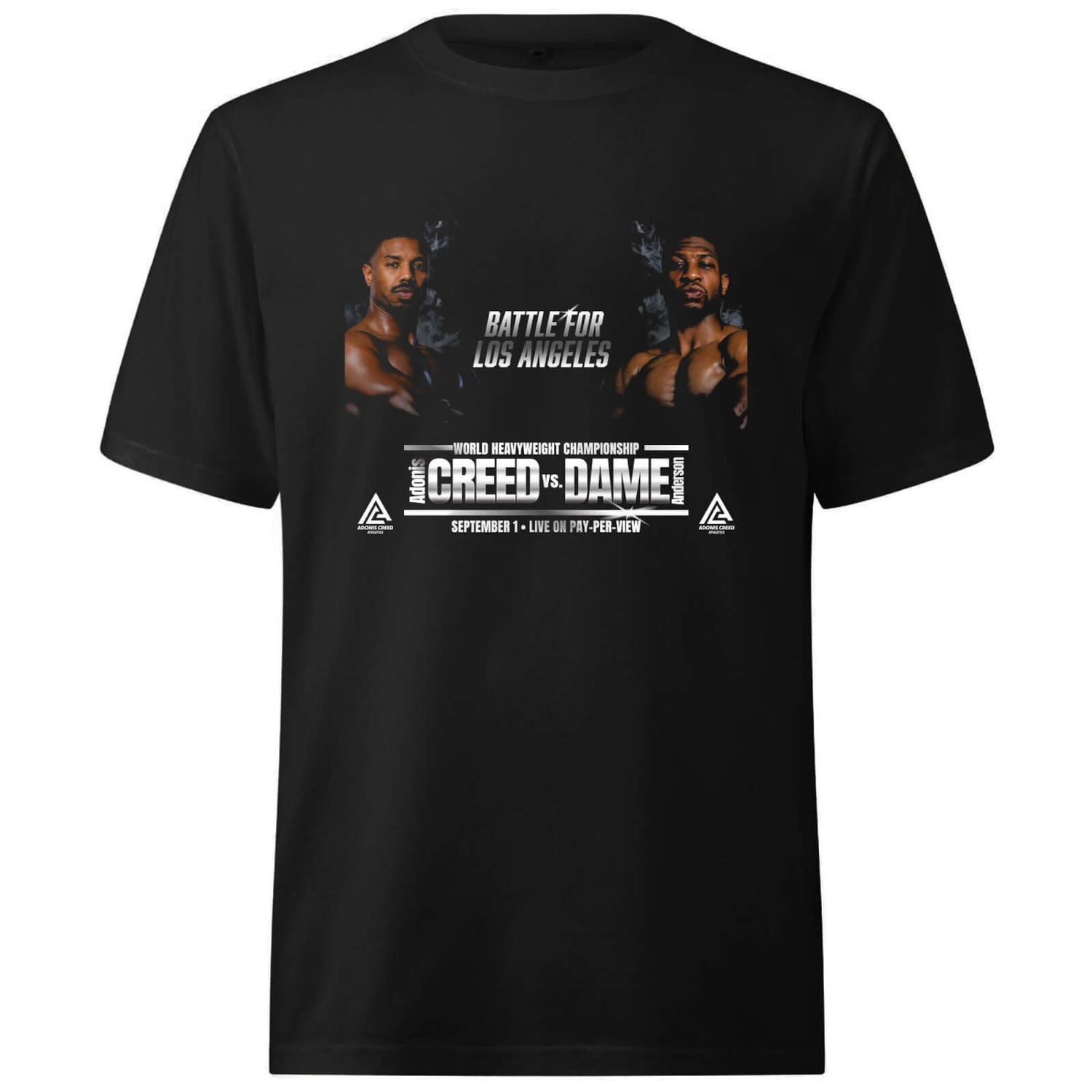 Creed Battle For Los Angeles Oversized Heavyweight T-Shirt - Black - XS
