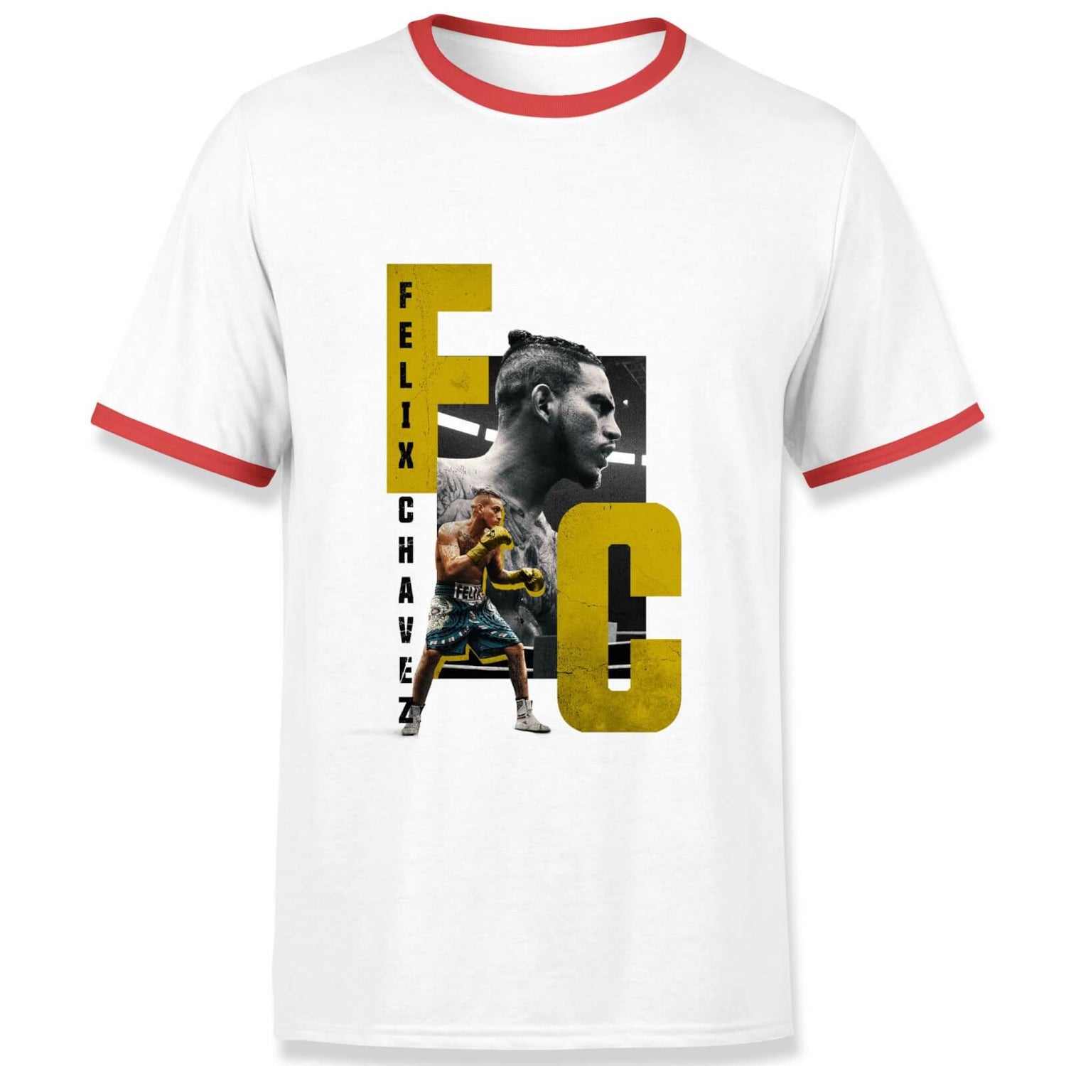 Creed Felix Chavez Men's Ringer T-Shirt - White/Red