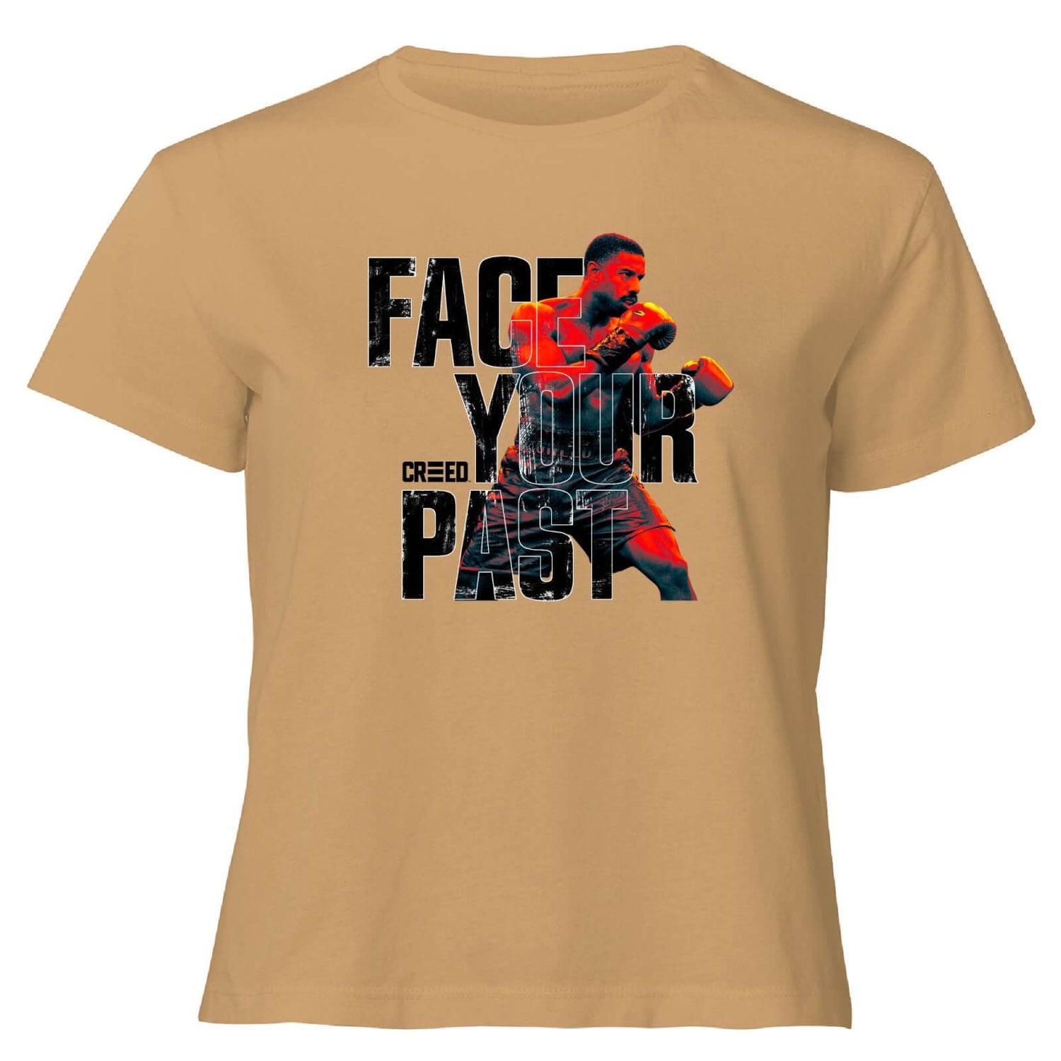 Creed Face Your Past Women's Cropped T-Shirt - Tan