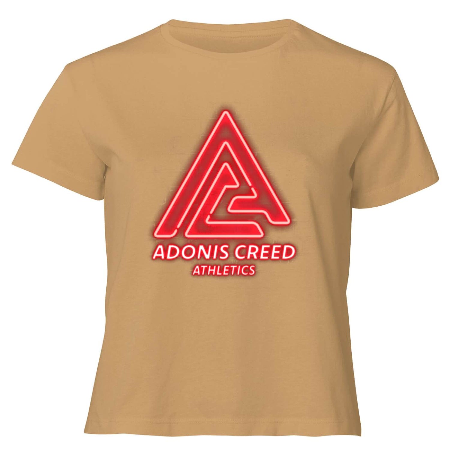 Creed Adonis Creed Athletics Neon Sign Women's Cropped T-Shirt - Tan