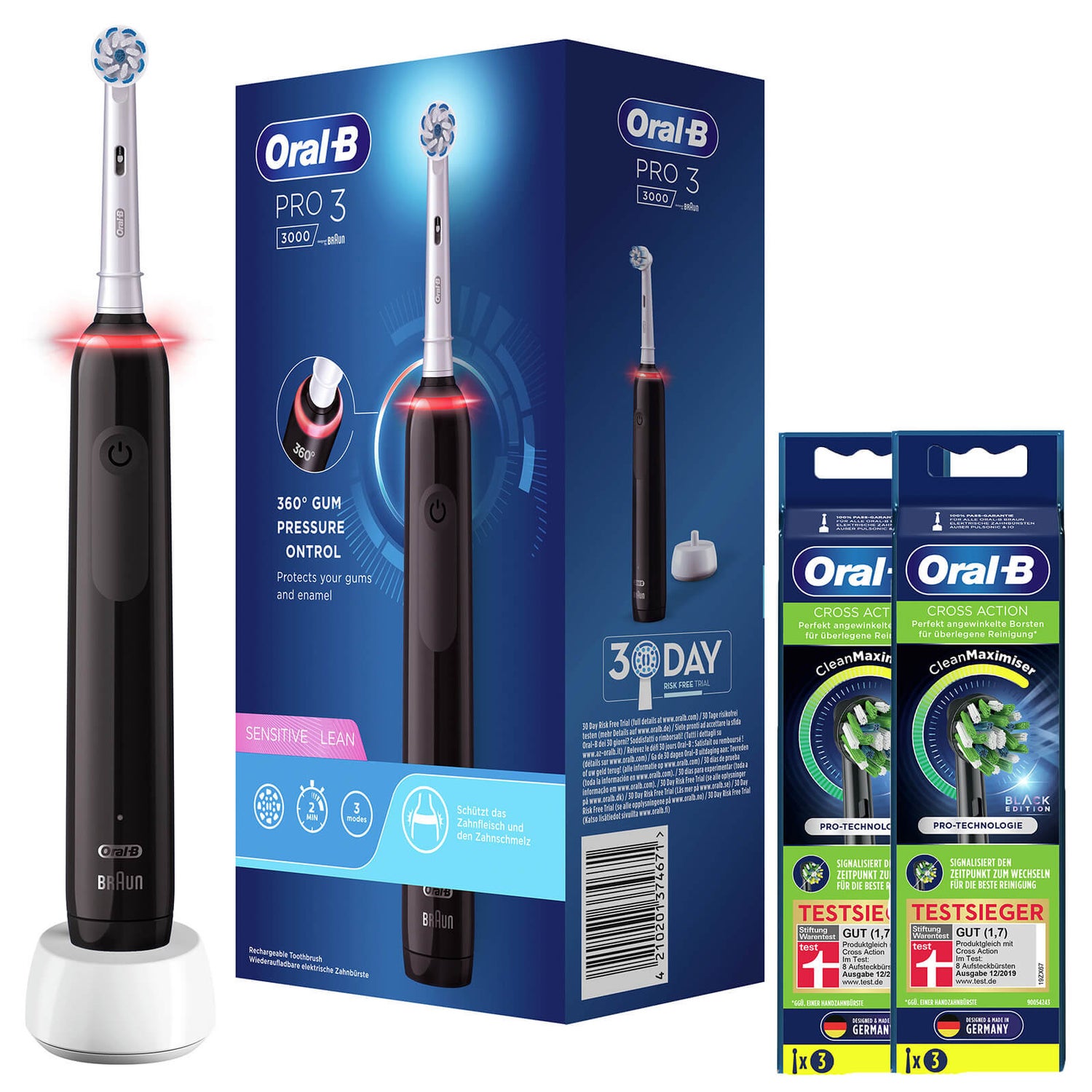 Oral-B Pro 3 3000 Elektrische Zahnbürste, Black