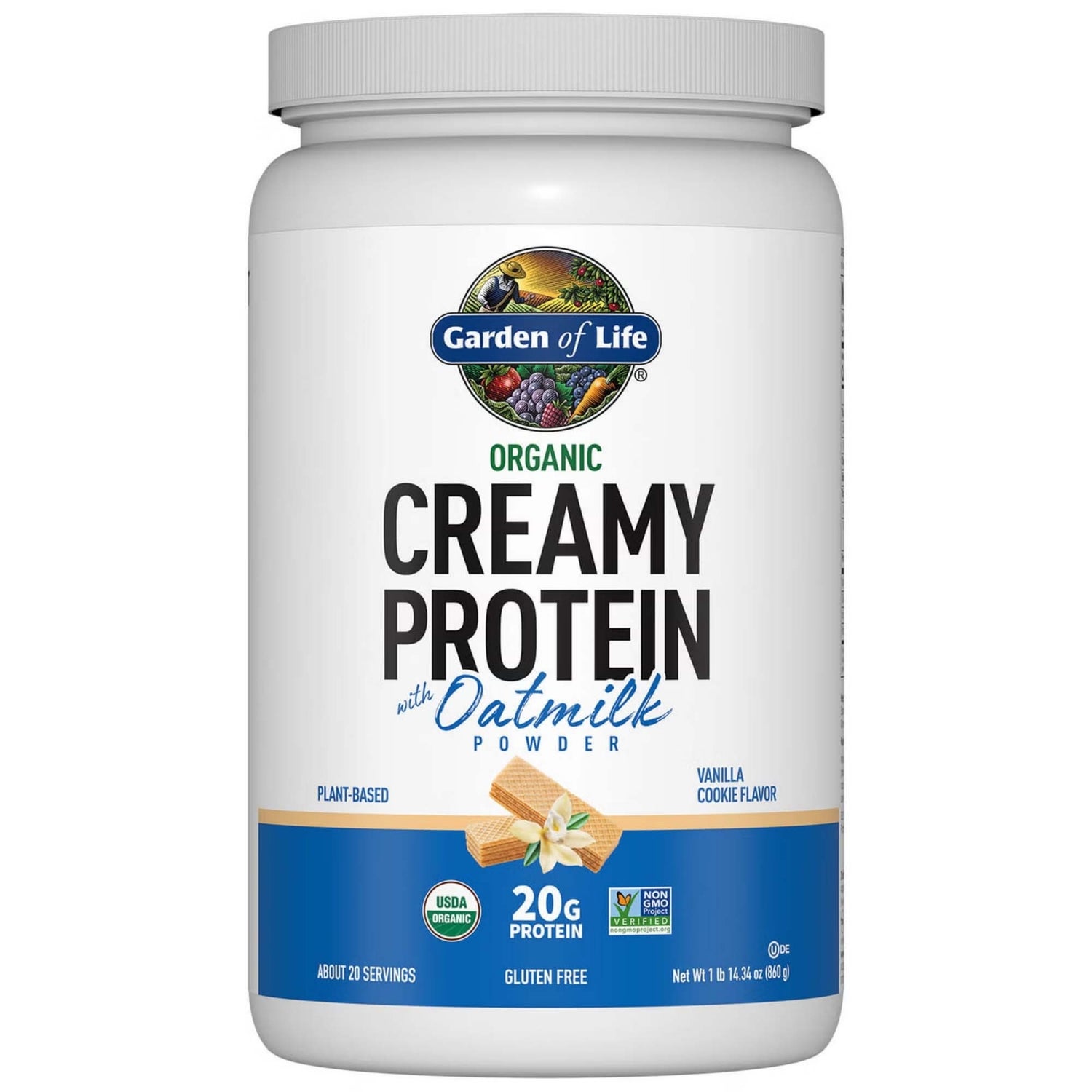 Cremiges, pflanzliches Proteinpulver mit Hafermilch - Vanille