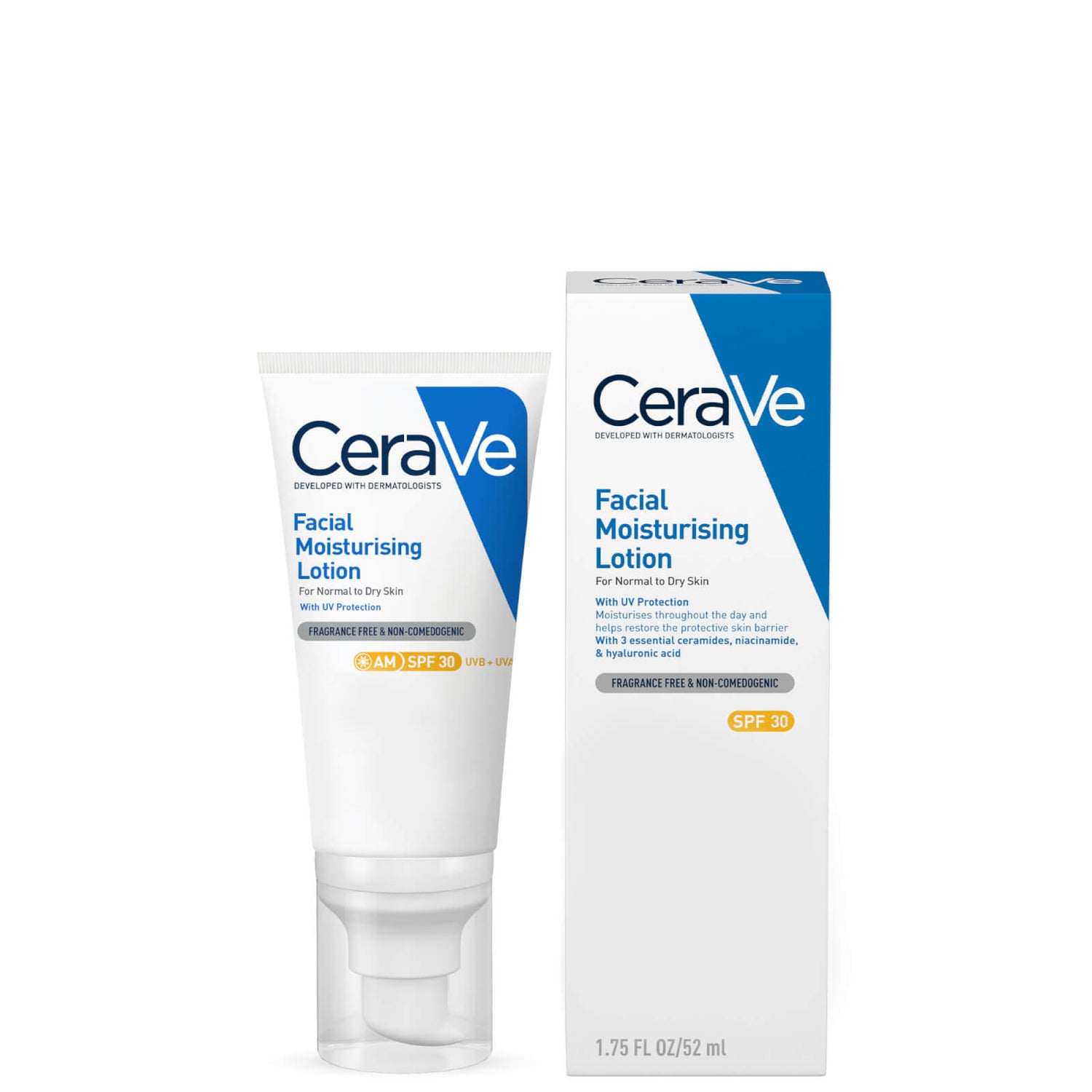 CeraVe AM Facial Moisturising Lotion SPF30 with Ceramides Normal to Skin 52ml | Cult Beauty