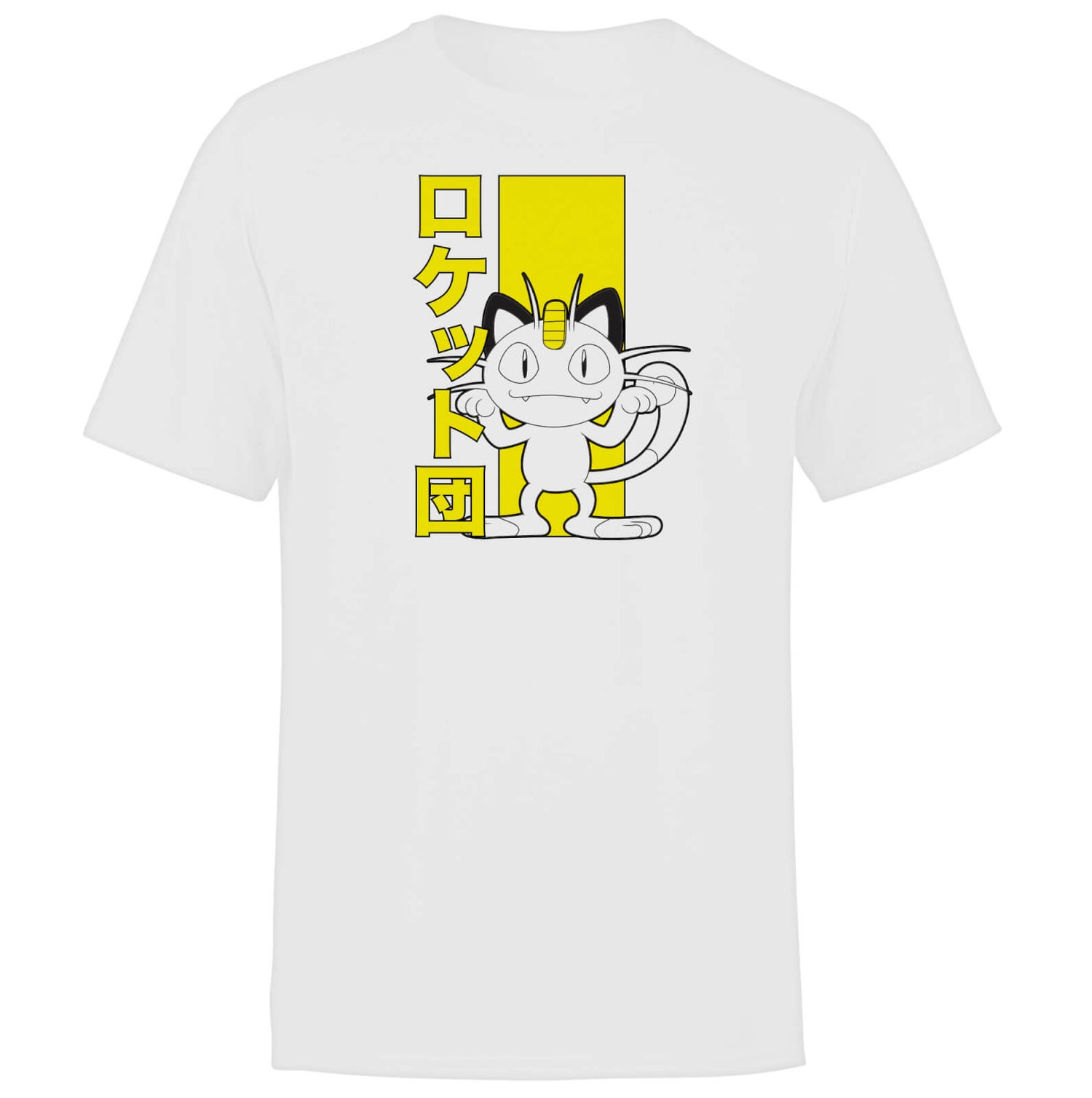 Akedo X Pokémon Team Rocket Meowth T-Shirt - Weiß