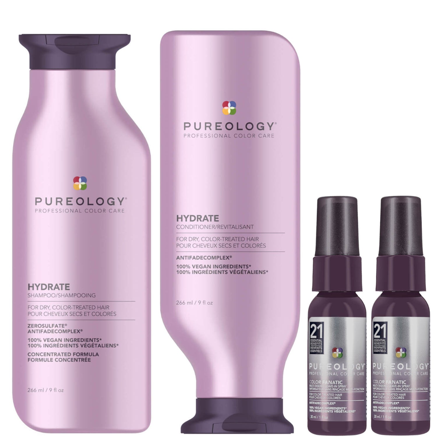 Pureology Hydrate & Color Fanatic Bundle For Dry Hair