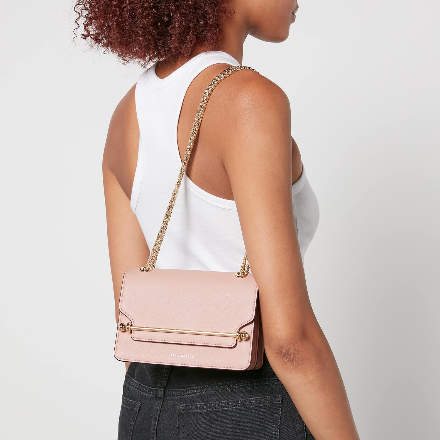 Strathberry East/West Mini Leather Bag 0