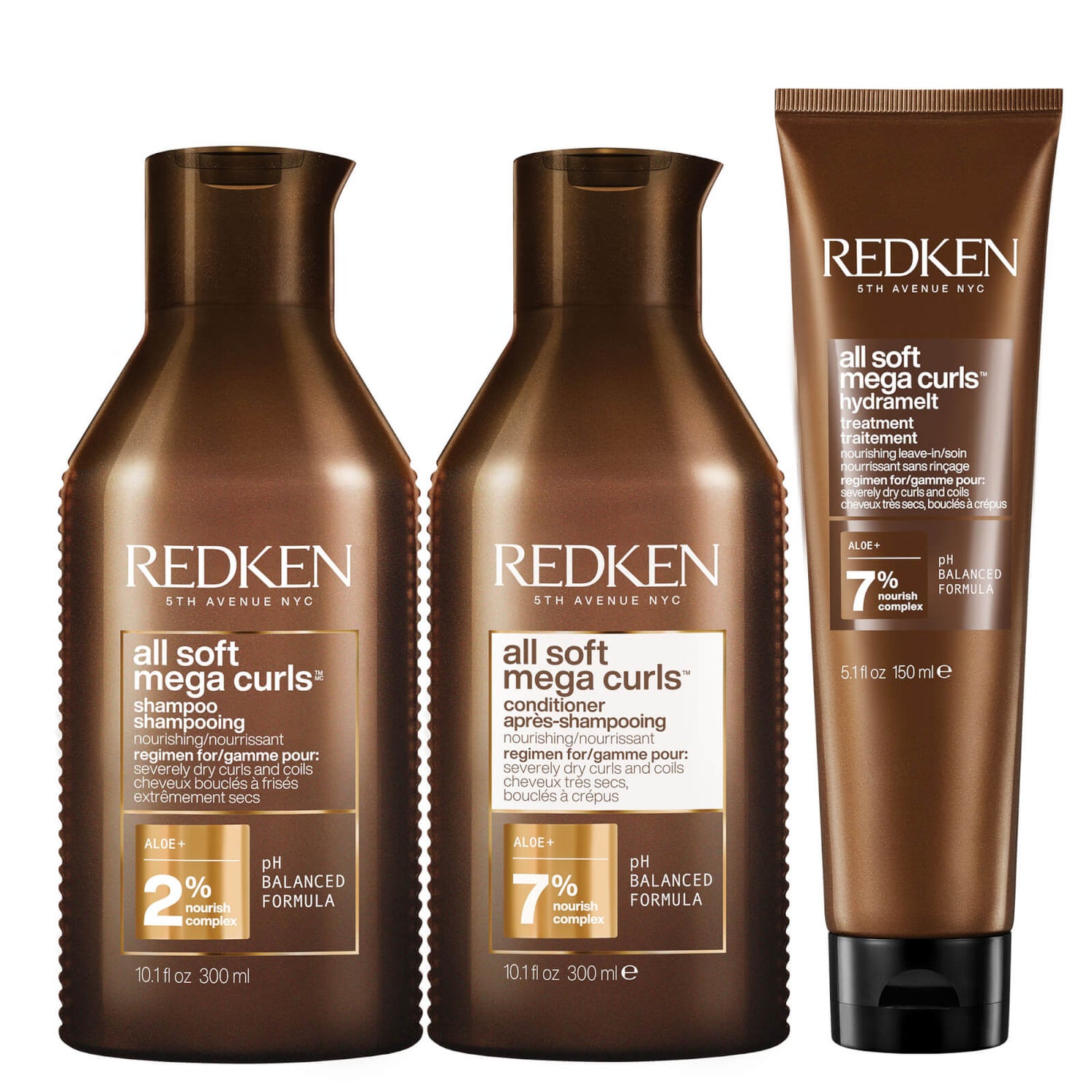 Redken All Soft Mega Curl Intense Hydrating and Nourishing Routine Set for Curly and Coily Hair