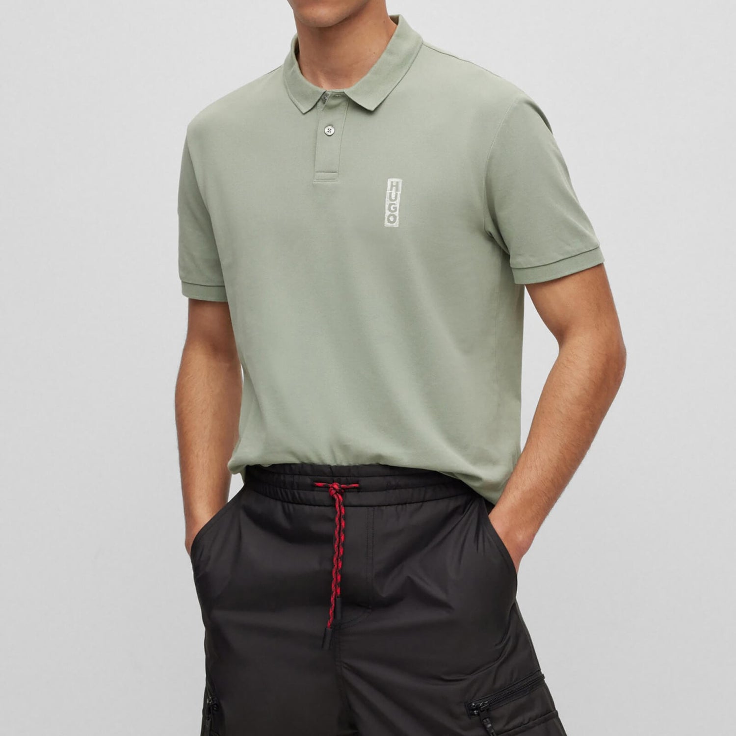 HUGO Darakorum Cotton-Piqué Polo Shirt - S