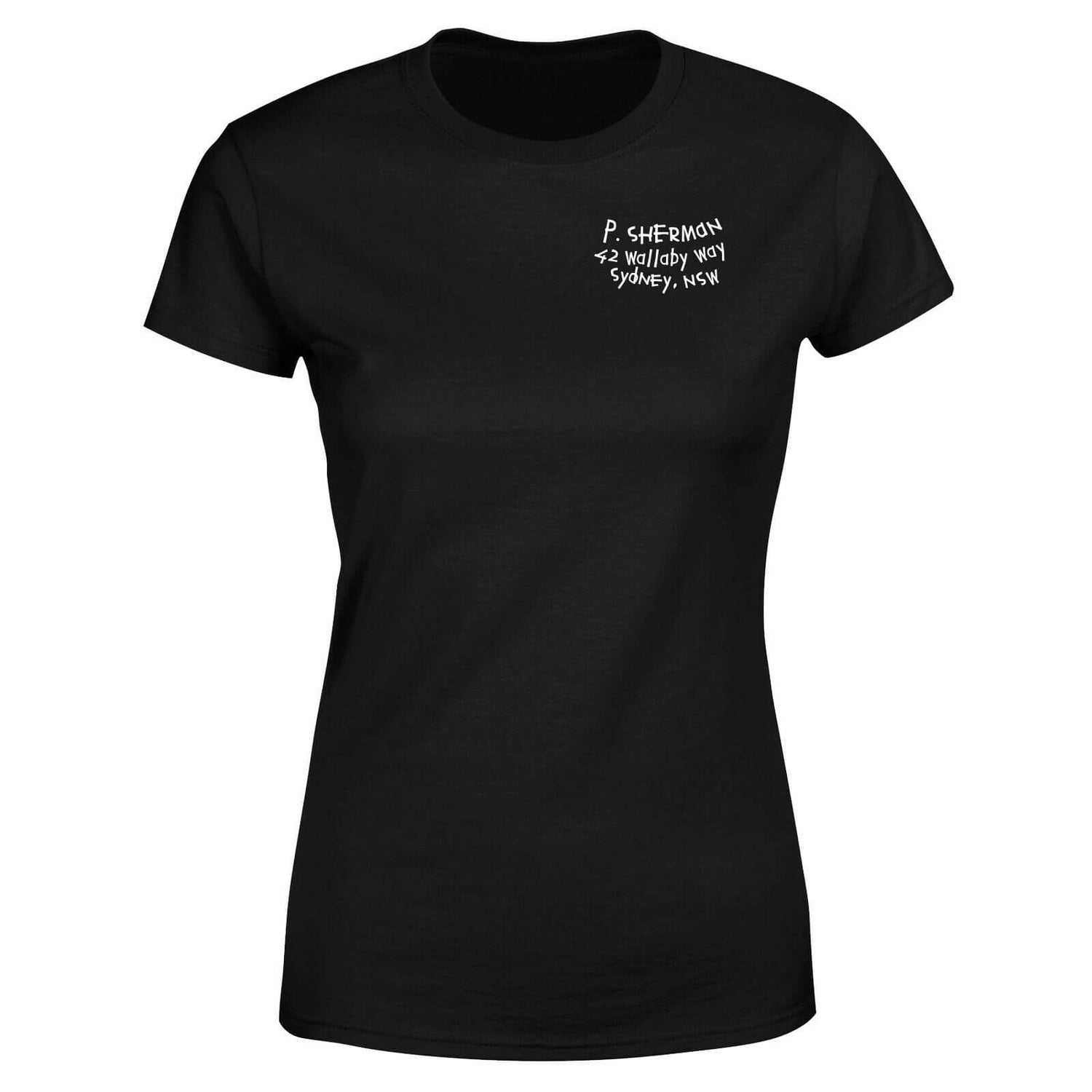 Finding Nemo P.Sherman Address Women's T-Shirt - Black