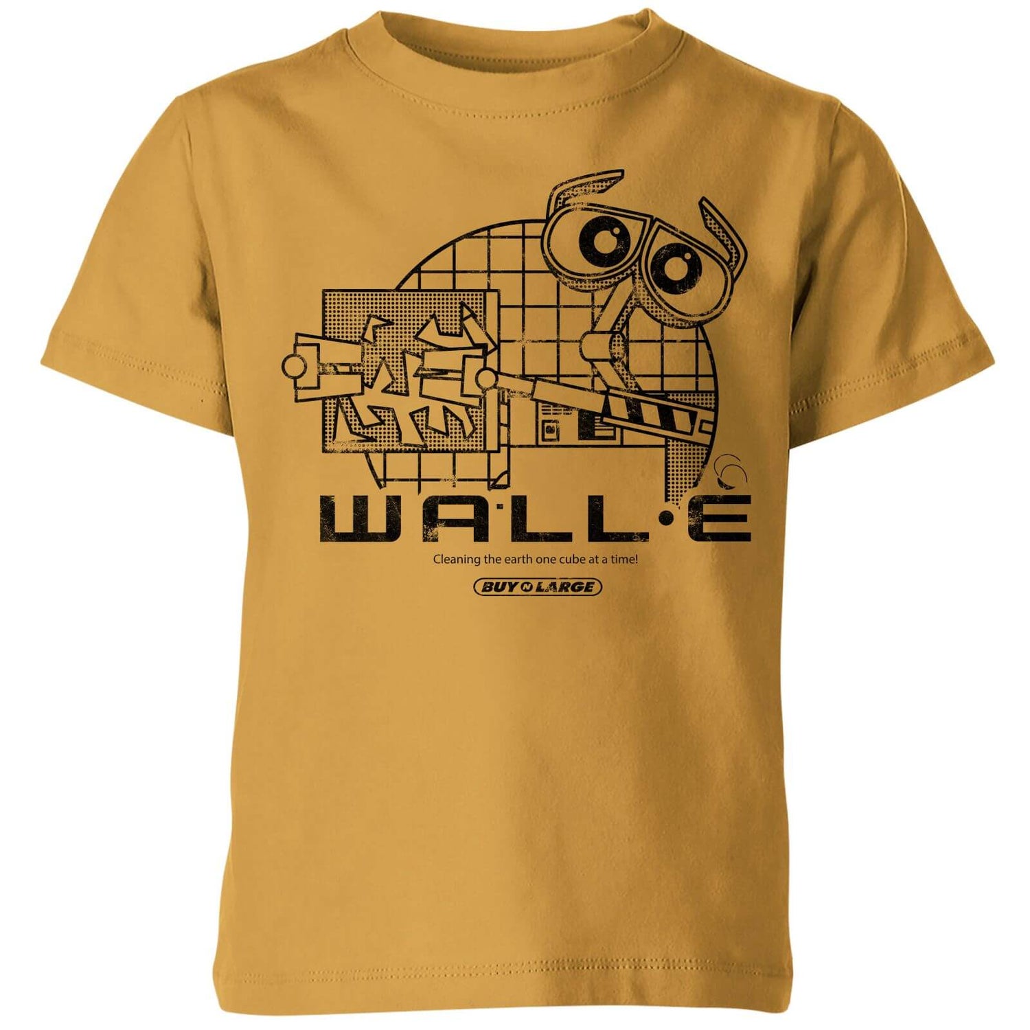 Wall-E Clean Up Crew Kids' T-Shirt - Mustard