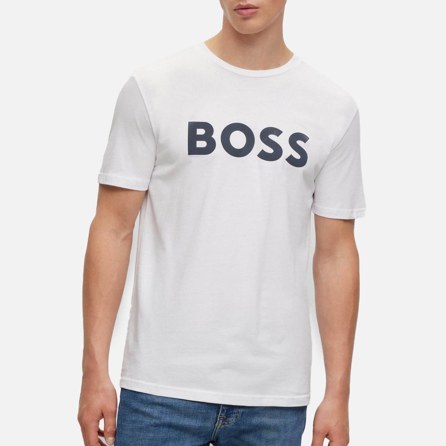 BOSS Orange Men's Thinking Cotton-Jersey T-Shirt - S