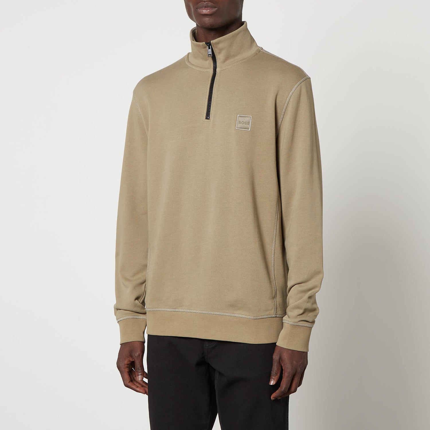 BOSS Orange Zetrust Cotton Quarter-Zip Sweatshirt - S