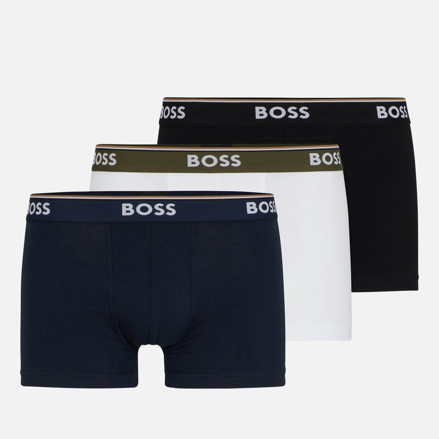 BOSS Bodywear Power Trunk Three-Pack Cotton-Blend Boxer Shorts - XL