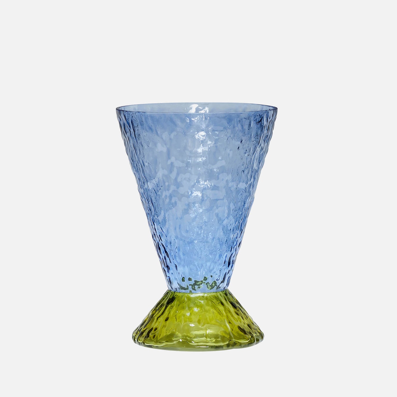 Hübsch Abyss Vase - Light Blue/Olive