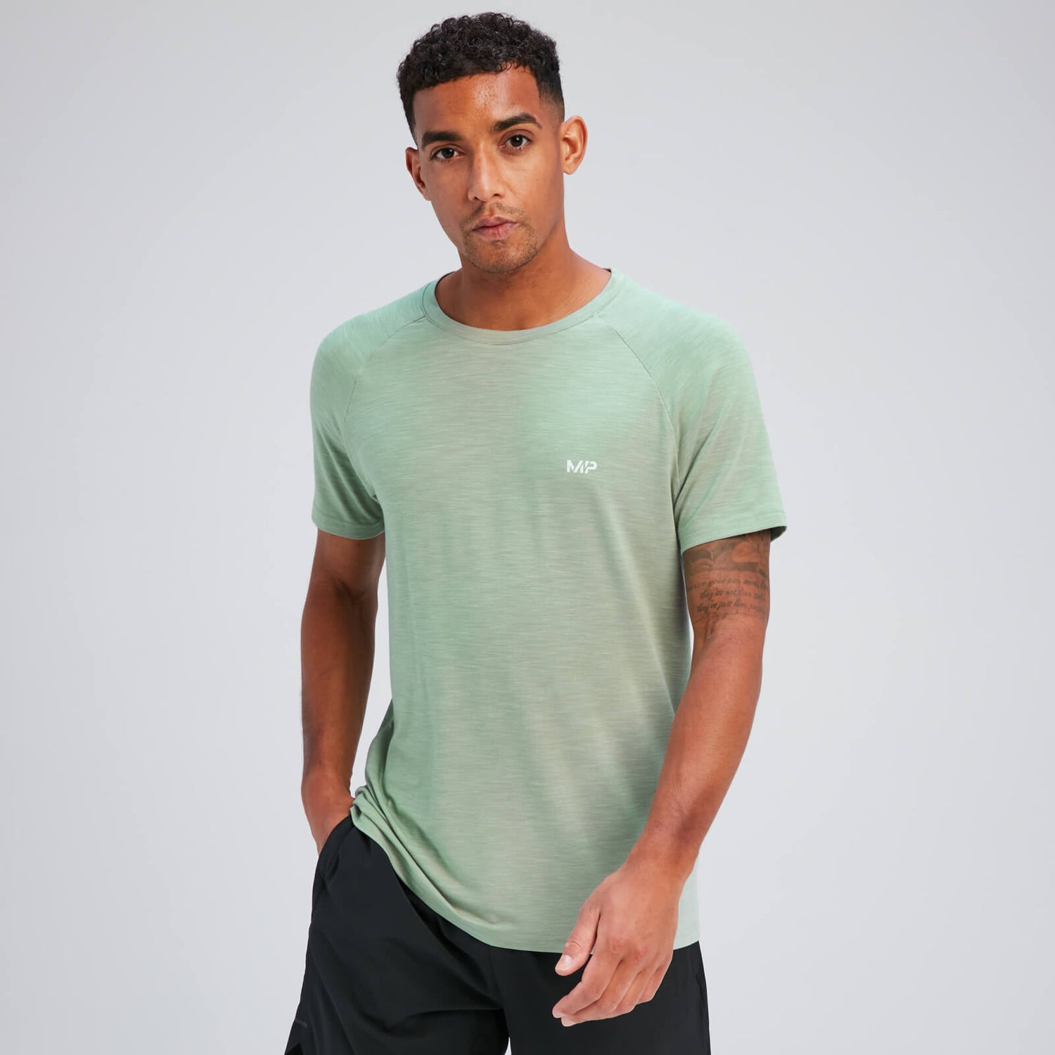 Мужская футболка с короткими рукавами MP Performance — светло-зеленый цвет