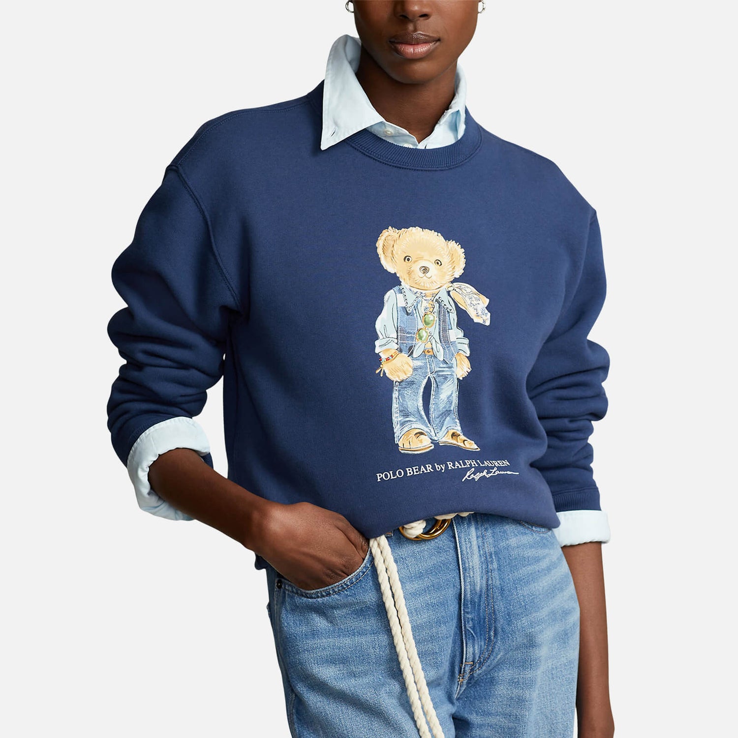 Polo Ralph Lauren Bear Printed Cotton-Blend Sweatshirt - XS