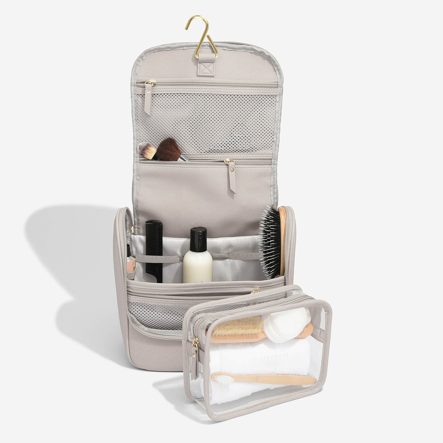 Stackers Hanging Washbag - Taupe