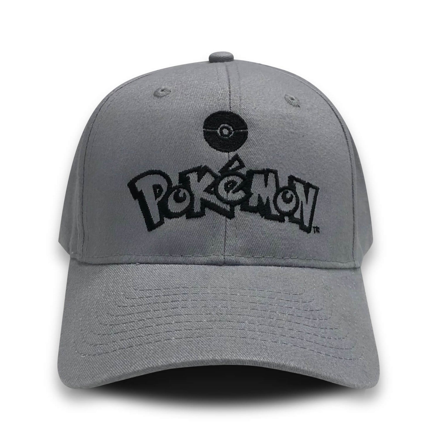 Pokemon Logo Embroidered Cap - Grey
