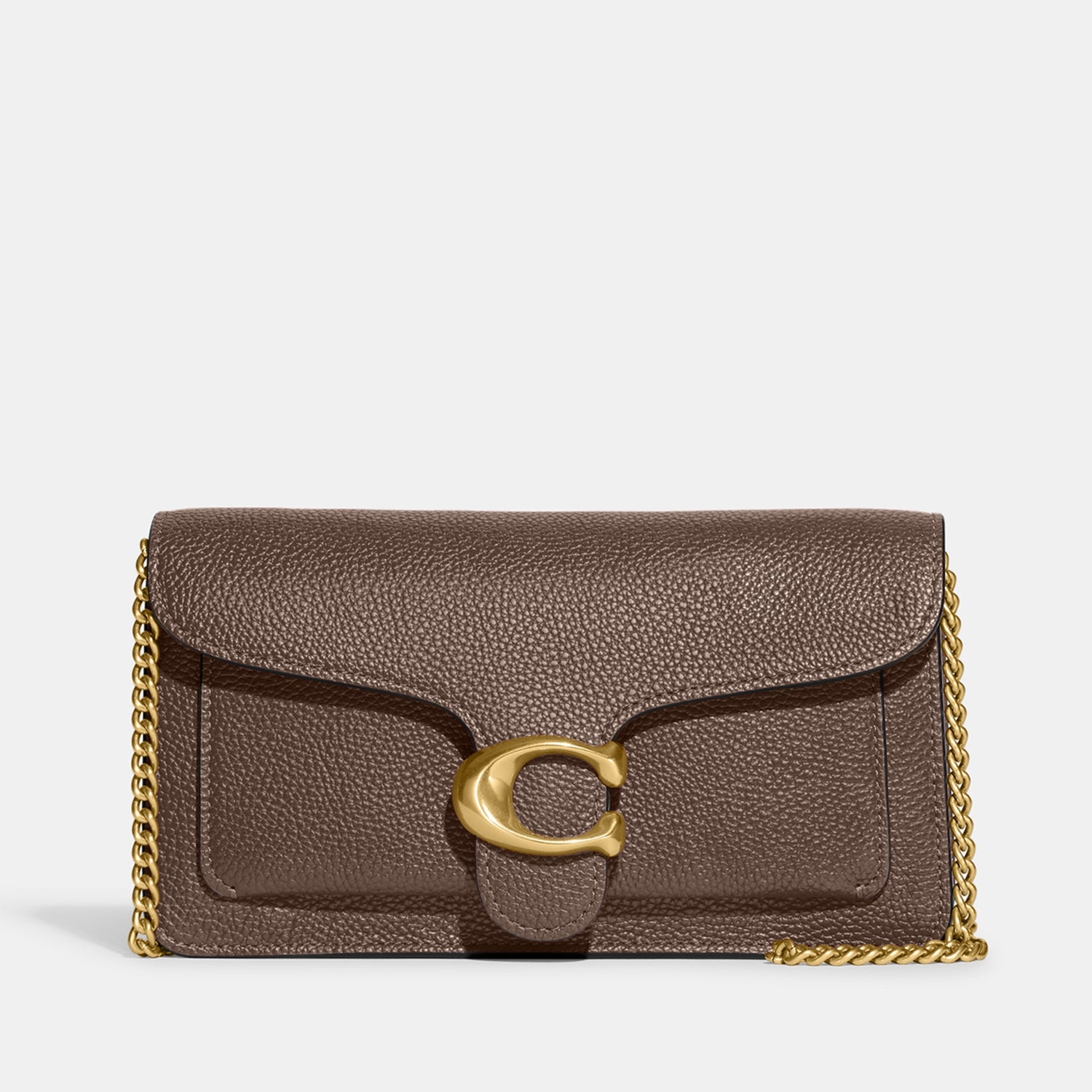 Coach Tabby Chain Leather Clutch Bag