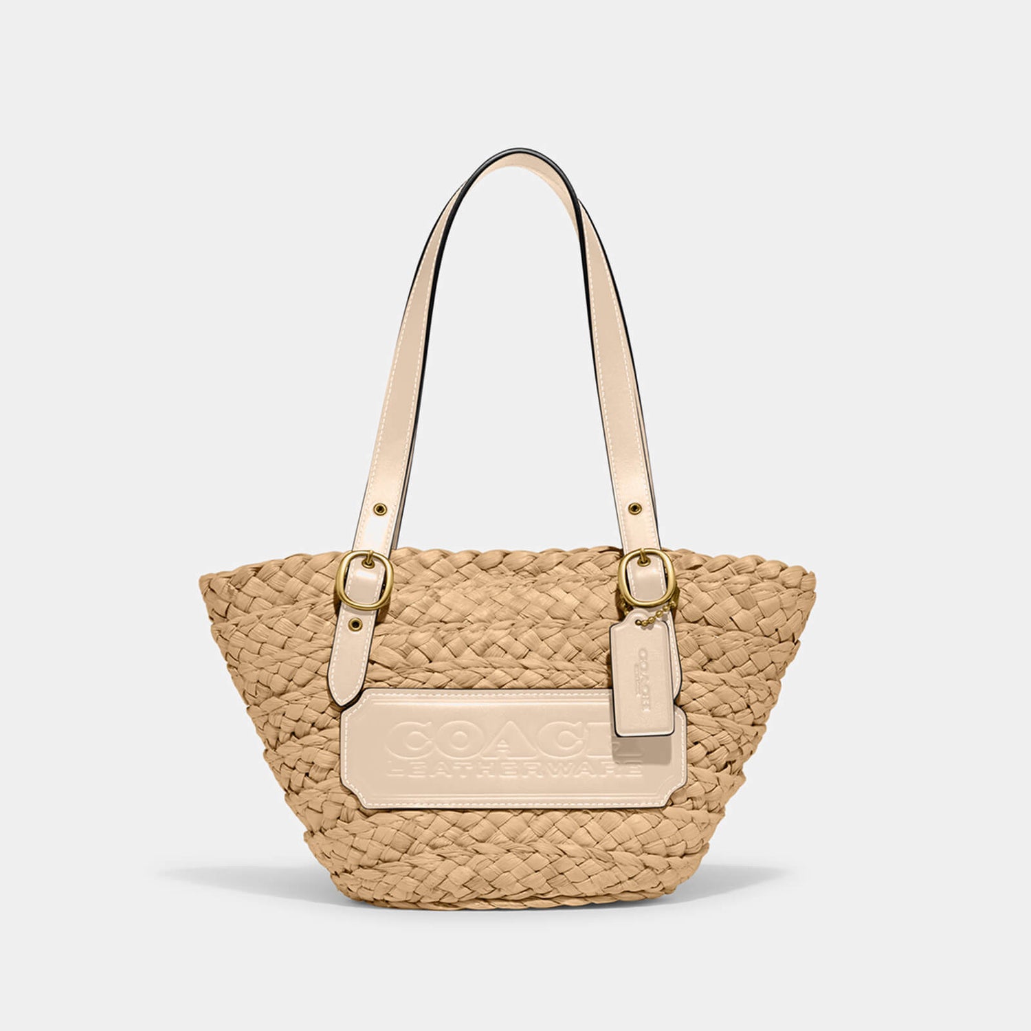 Coach Structured 16 Straw Tote Bag