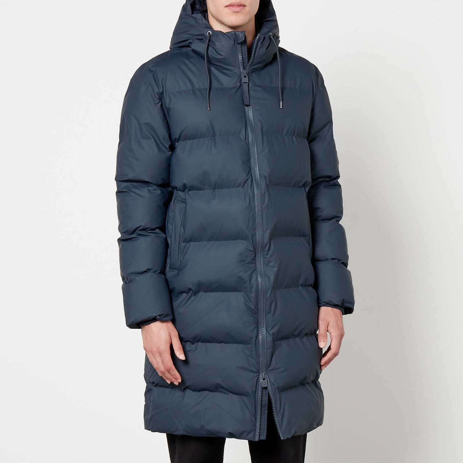 Rains Alta Long Quilted Shell Puffer Jacket