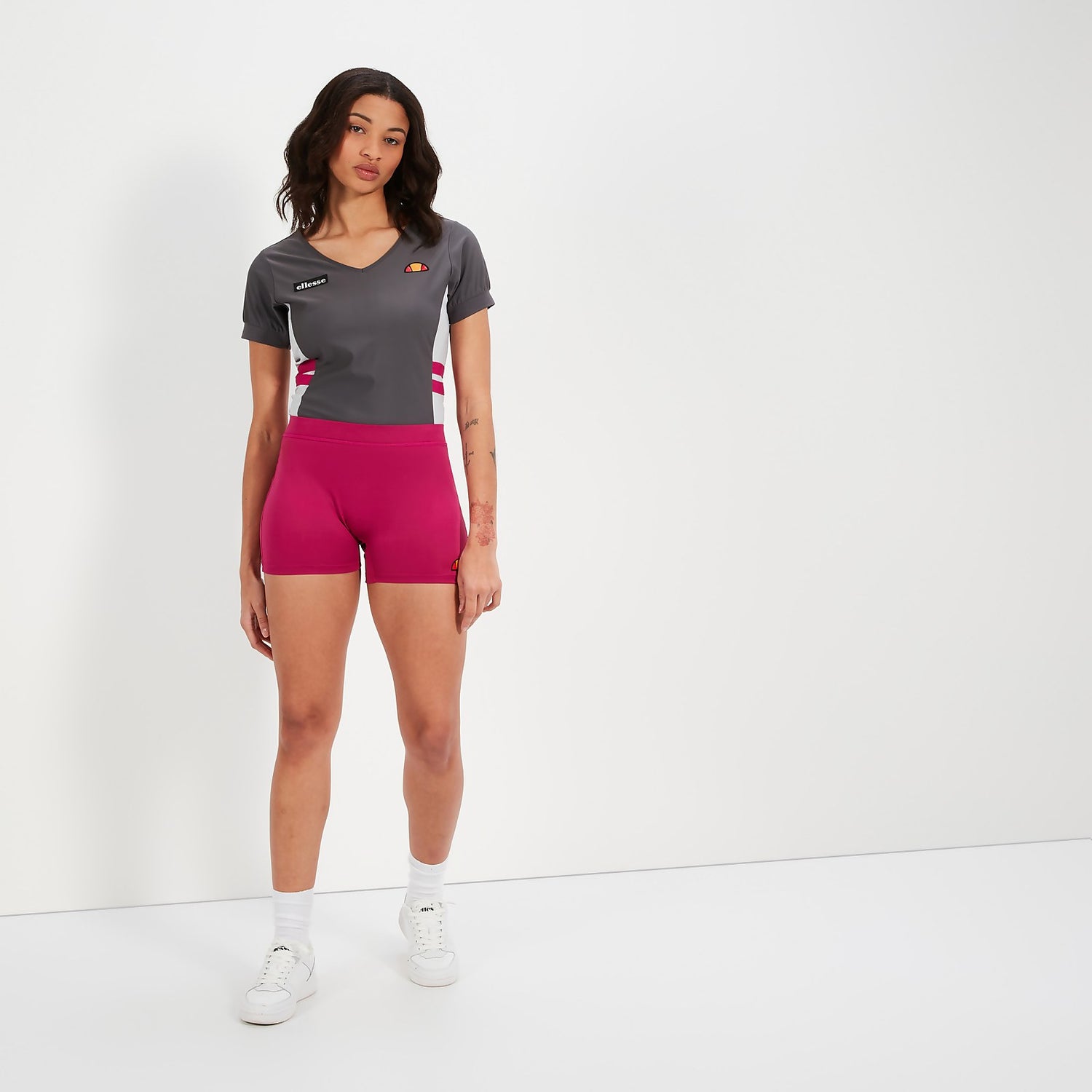 Pink ellesse shorts discount