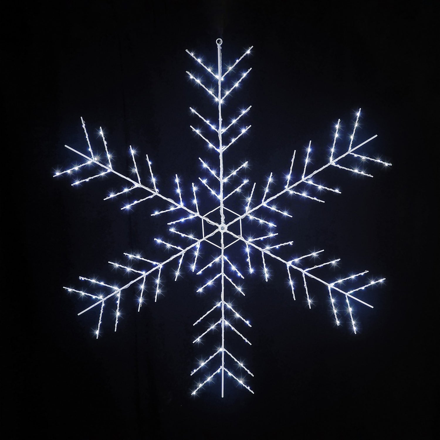 Pinwire Metal Snowflake Outdoor Christmas Light Decoration Bright White