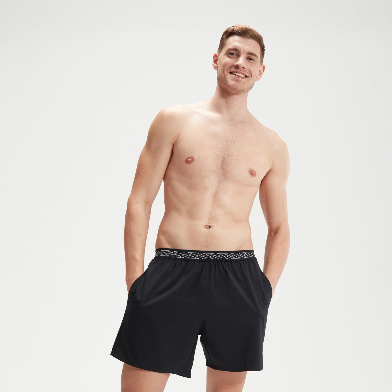 Men's Hyper Boom Band 16'' Swim Shorts Black | Speedo