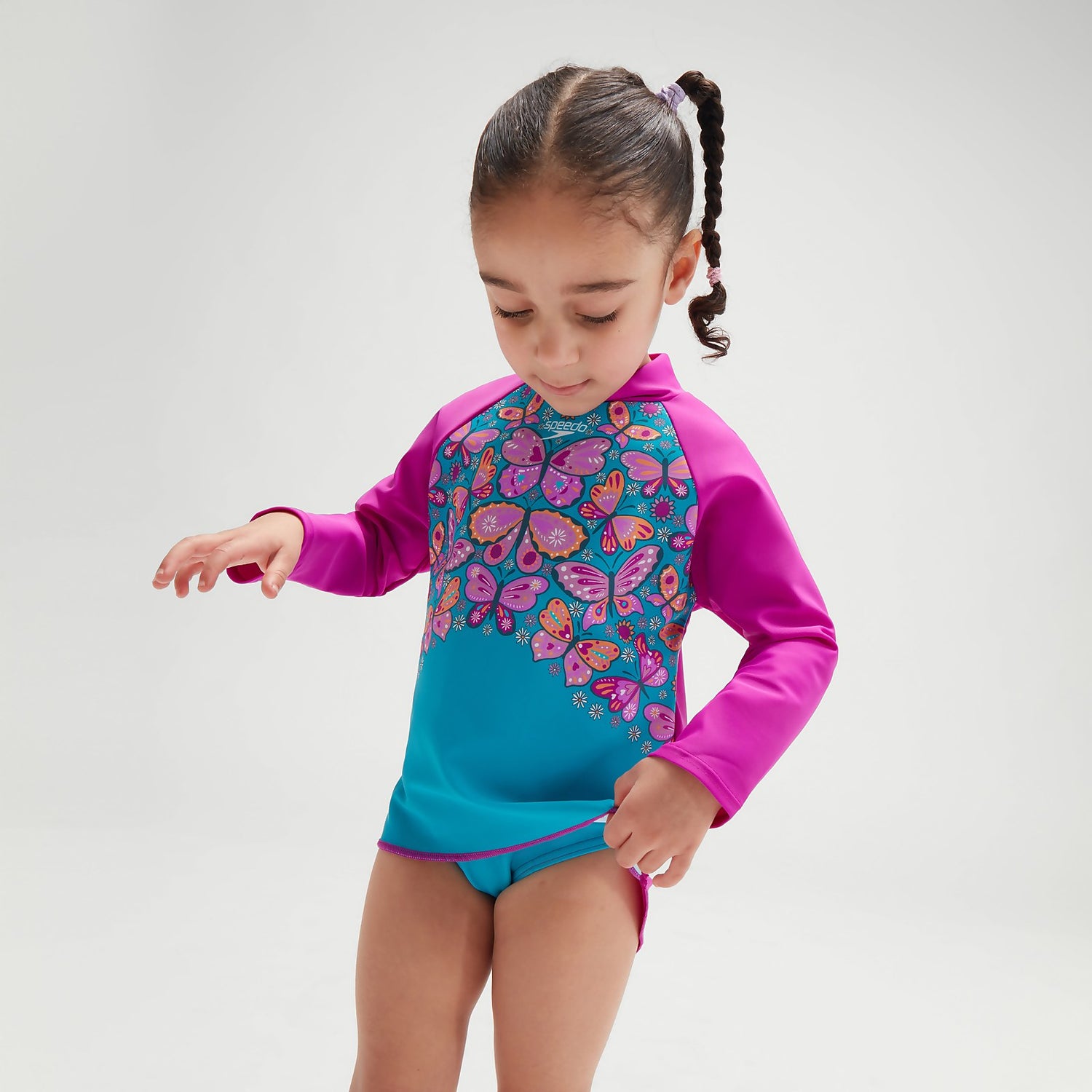 Baby girl long store sleeve rash guard