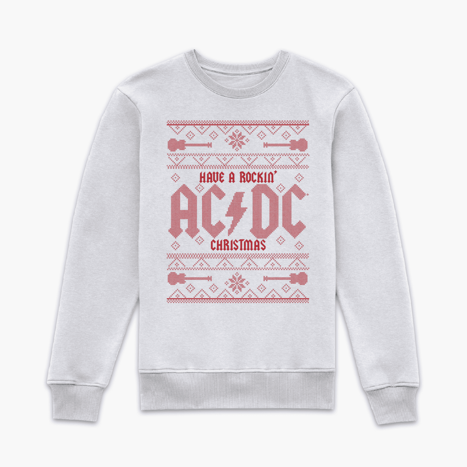 AC/DC Have A Rockin' Christmas Sweatshirt - White