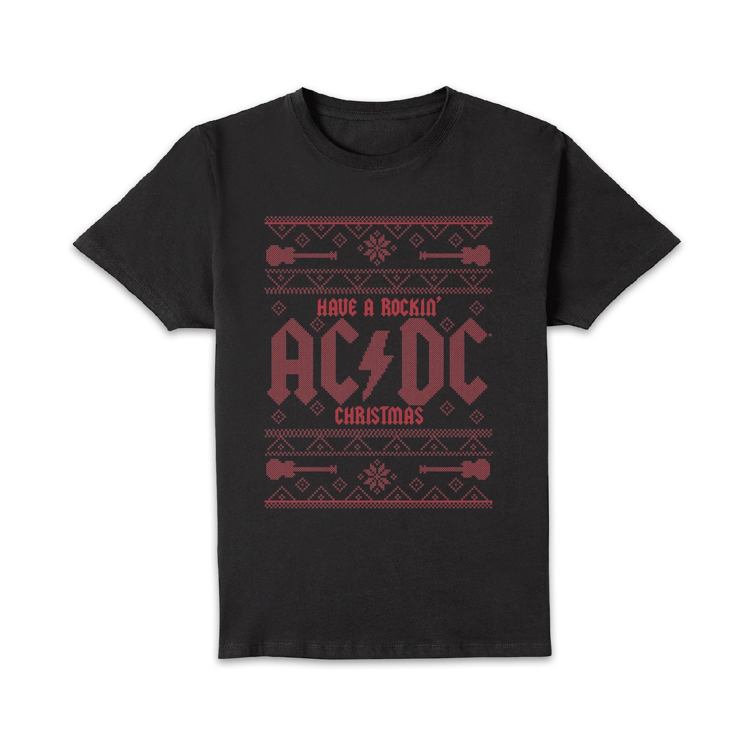 AC/DC Have A Rockin' Christmas Men's T-Shirt - Black