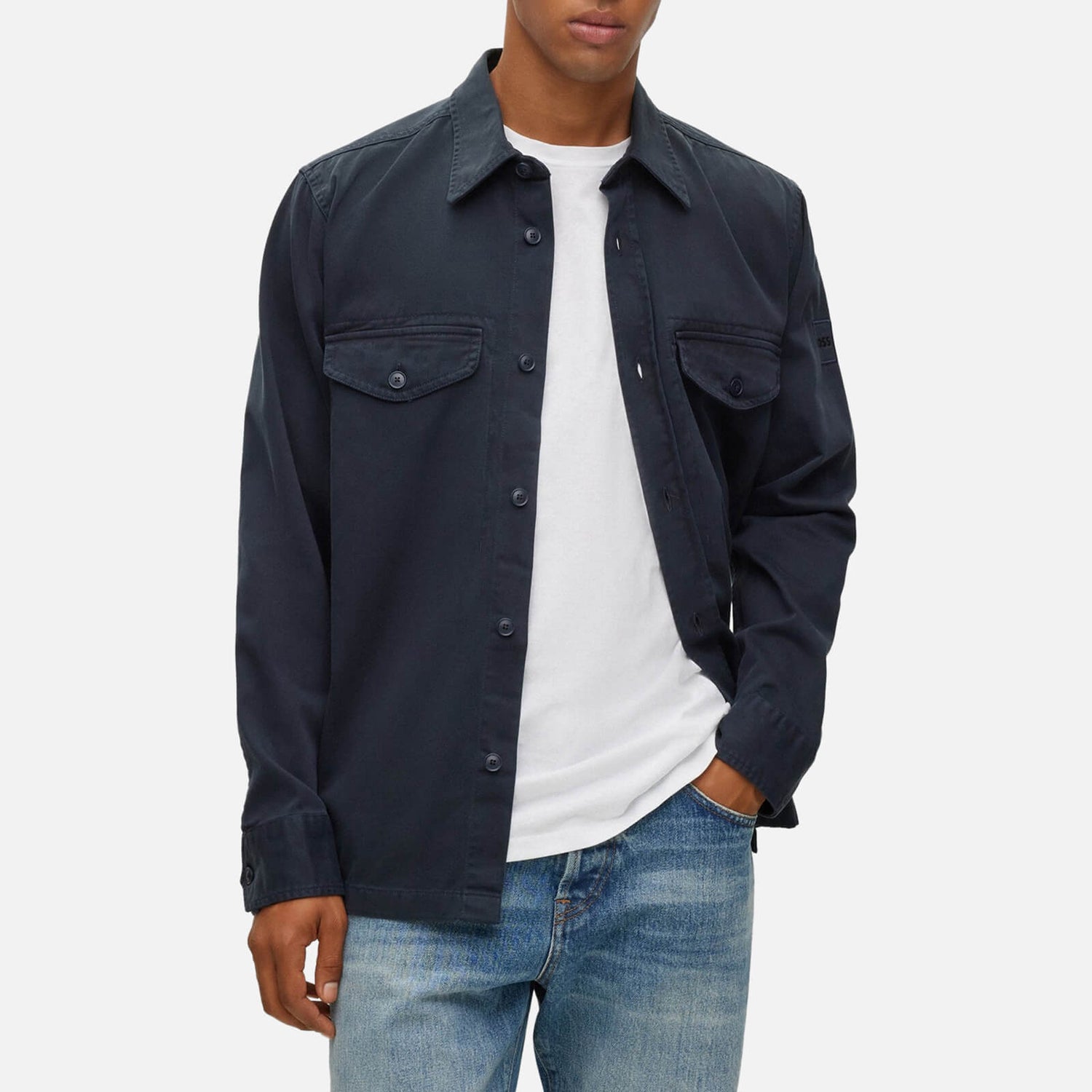 BOSS Orange Lovelock Long Sleeved Denim Shirt - S