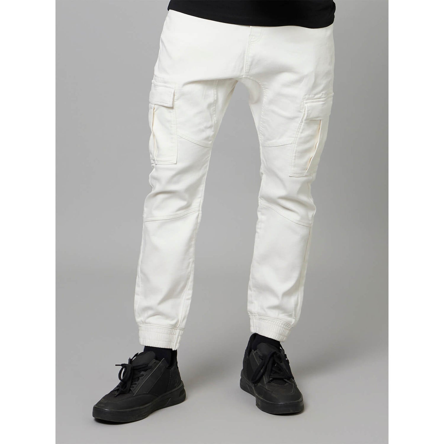 adviicd Men Pants Casual Slim Mens Black Cargo Pants Mens Fashion Casual  Printed Pocket Lace Up Pants Large Size Pants White L - Walmart.com